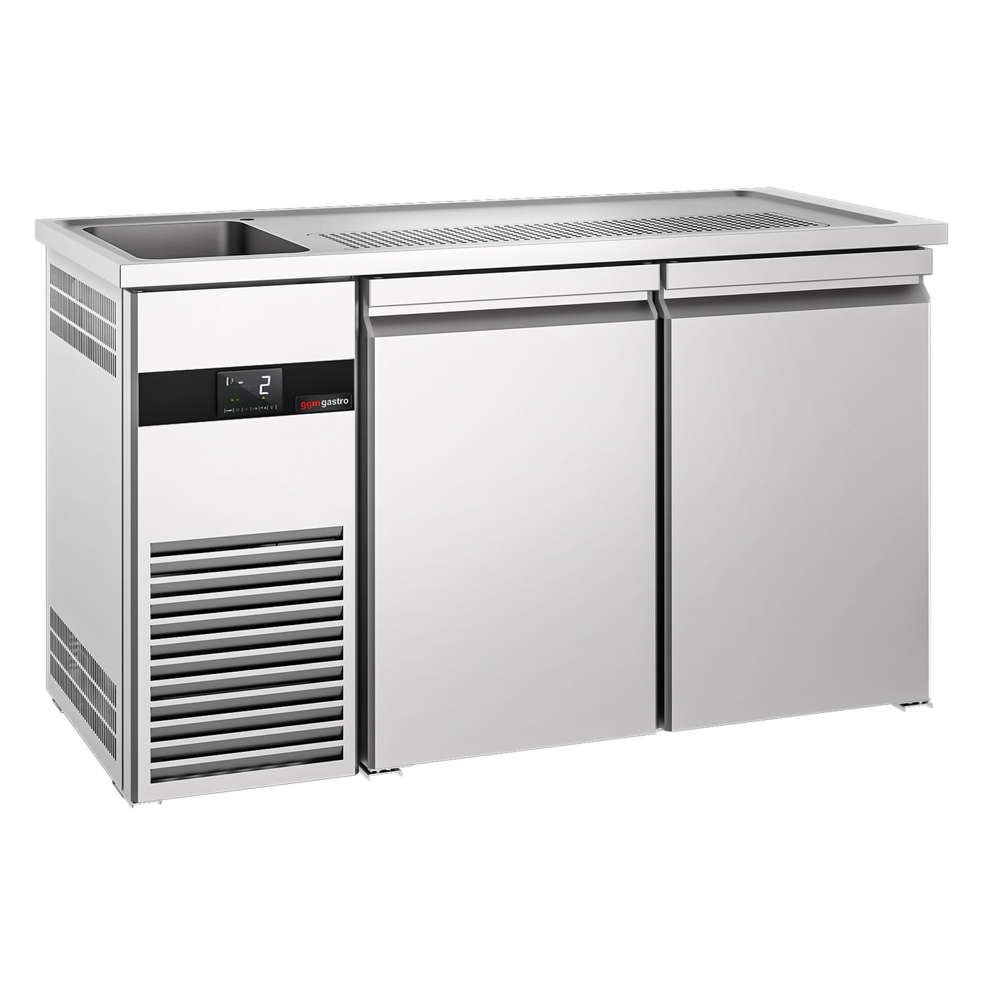 Comptoir de bar réfrigéré PREMIUM - 1550x700mm - 2 portes  