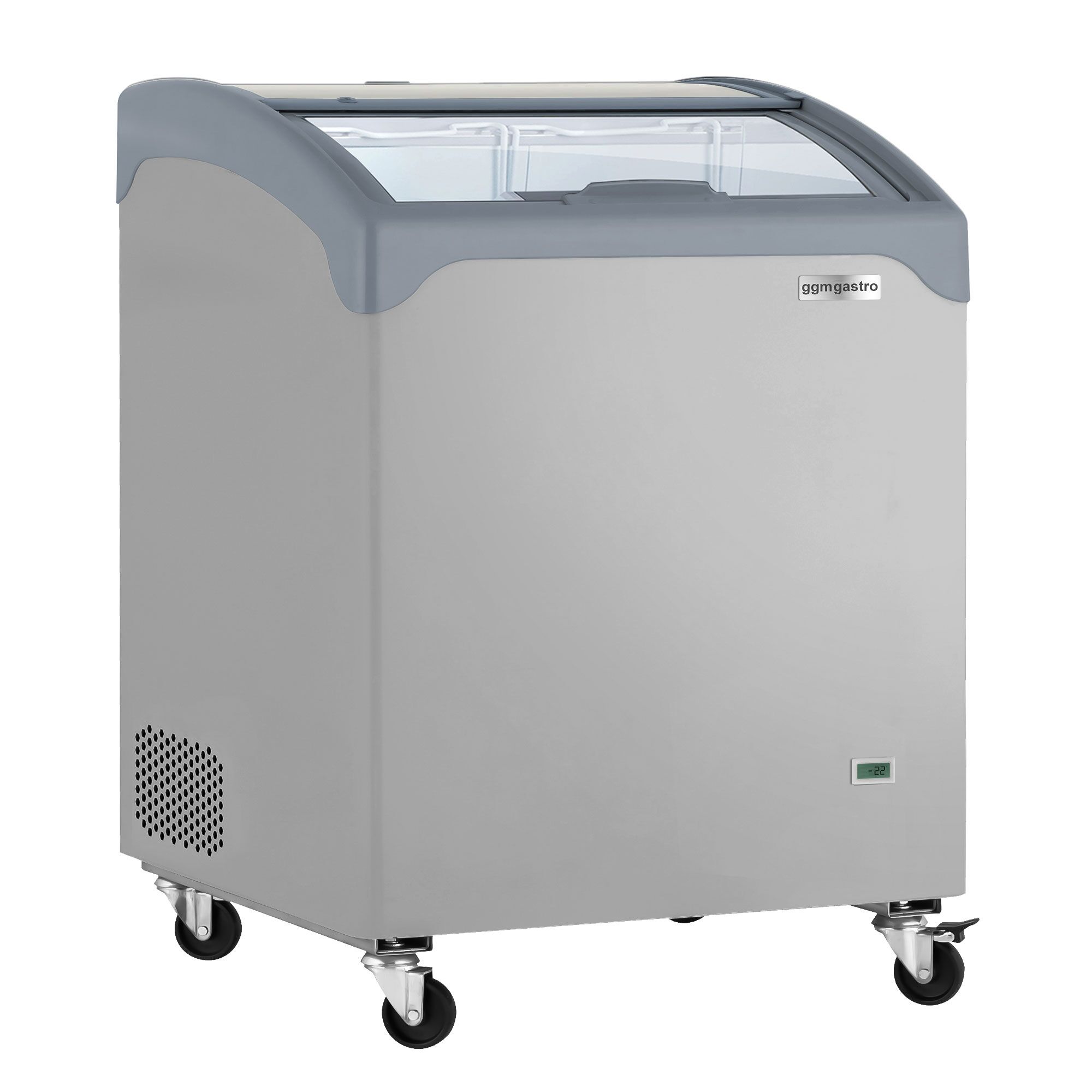Congélateur coffre - 645 x 650 mm - 117 litres - avec couvercle coulissant en verre