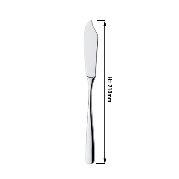 (12 pcs) Couteau à poisson Aleria - Acier inoxydable 18/10 - 210mm - 12 pièces