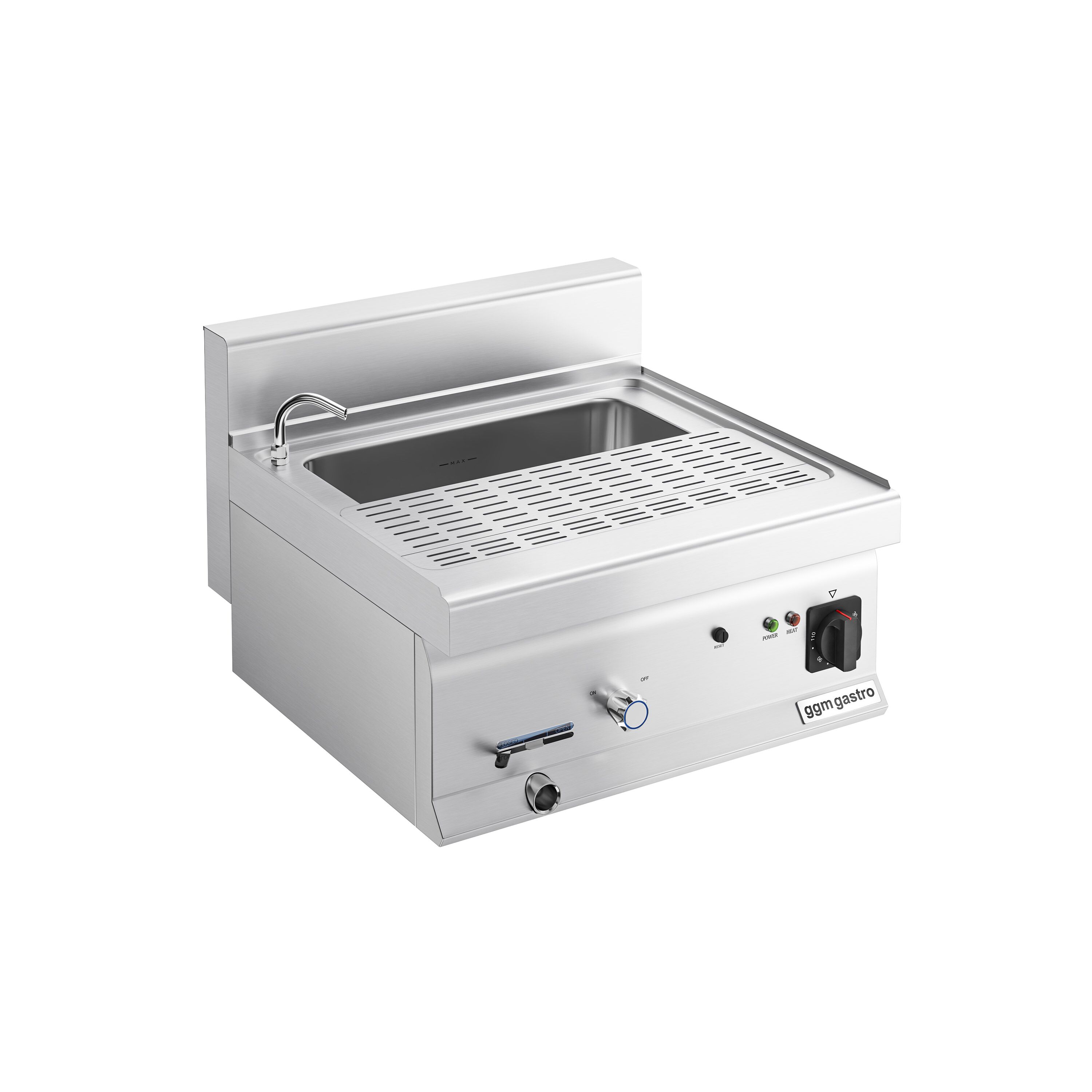 Cuiseur à pâtes électrique avec robinet – 28 L – 9 kW