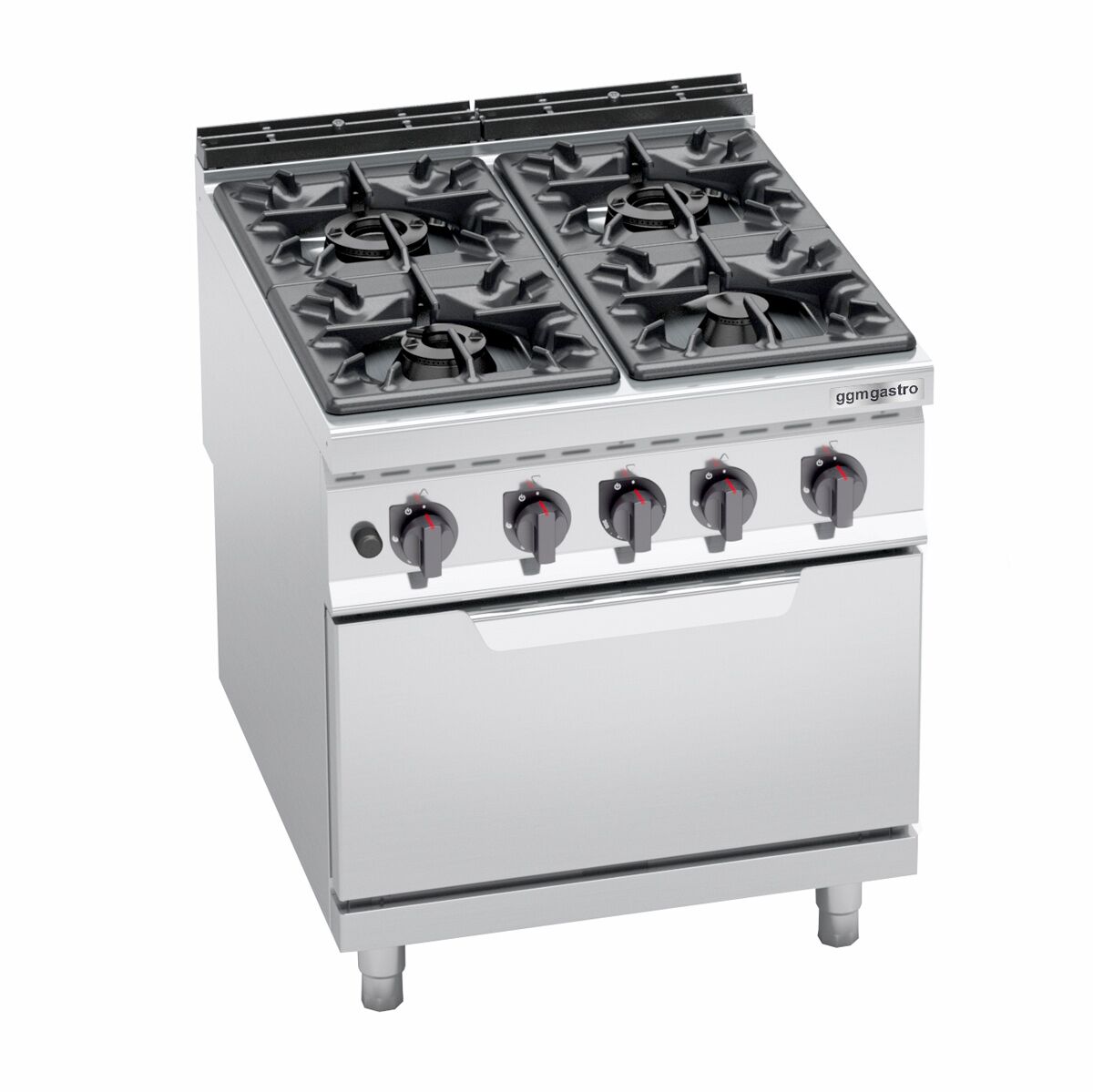 Fourneau à gaz – 34,5 kW – 4 brûleurs – avec four à gaz – 7,8 kW