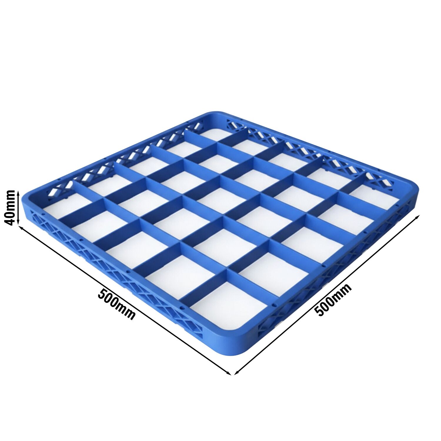 Glass Rack Extender - for glass rack (500x500mm) - 500x500mm - 25 compartments - Blue - compatible with GKU25N