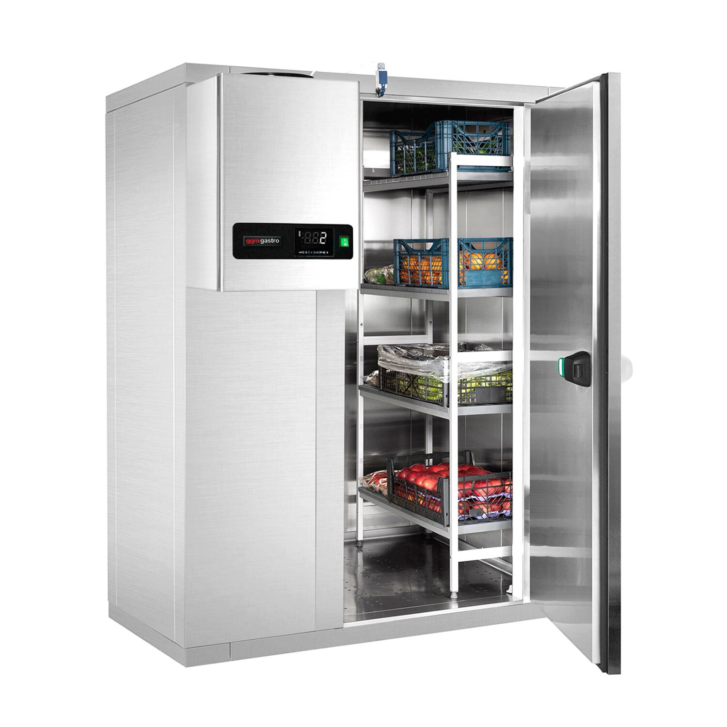 Chambre froide en inox - 2100 x 1500 mm - 4,8 m³ - groupe frigorifique inclus