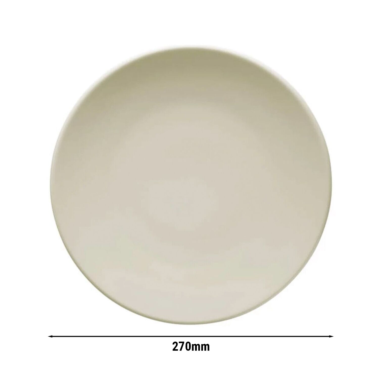 (24 st) TEOS - Tallrik - platt - porslin - Ø 27 cm - creme