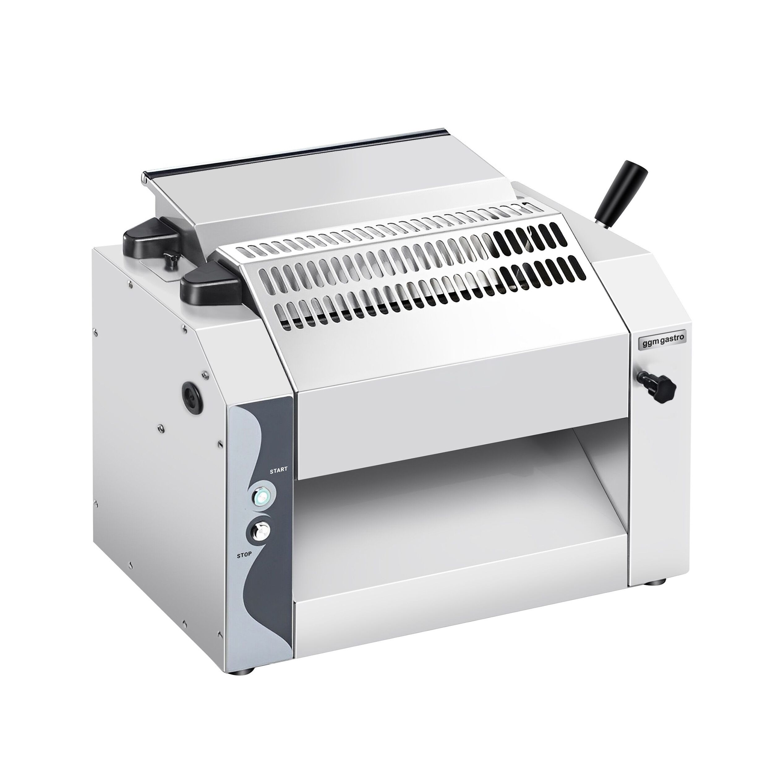Façonneuse à pizza - pour Ø320mm pizzas et pâtes - Épaisseur de pâte 0 à 10mm - 370W - Acier inoxydable