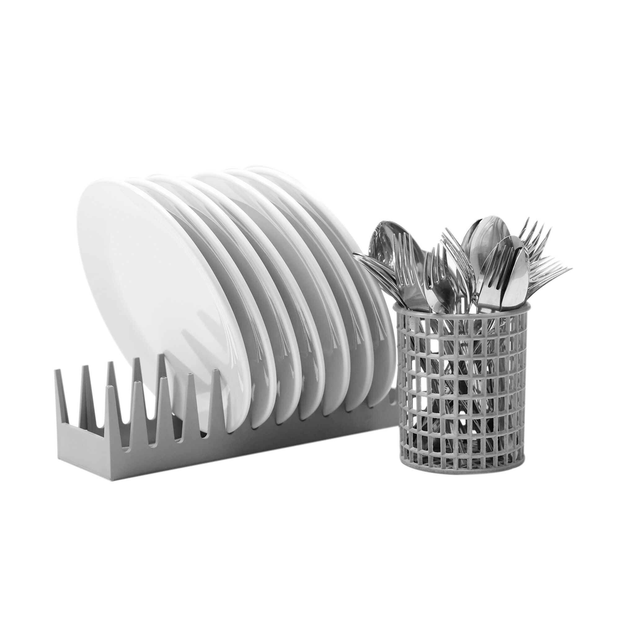 Panier à couverts - rond - Ø110mm - Gris