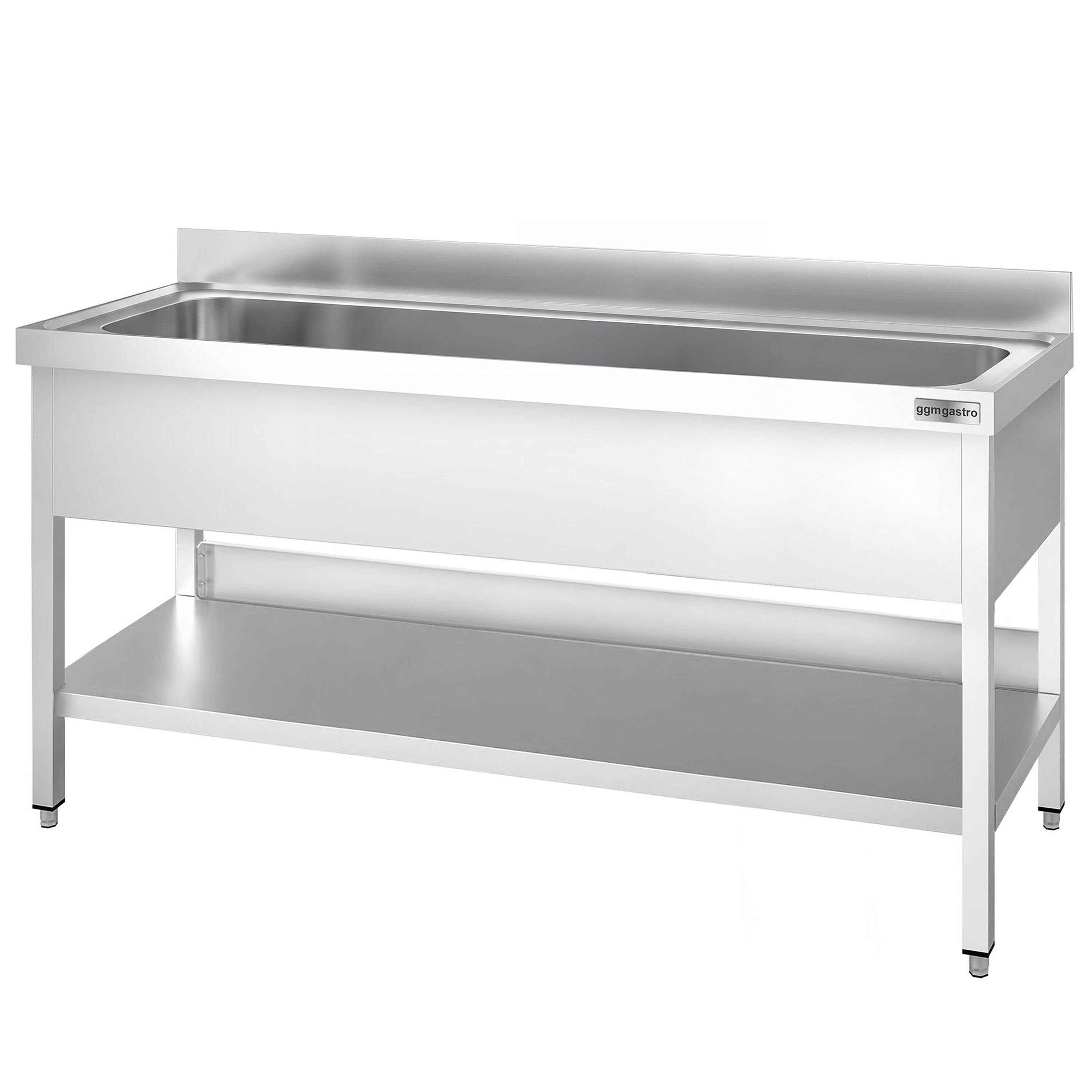 PREMIUM pot washing table - 1800x600mm - with 1 basin