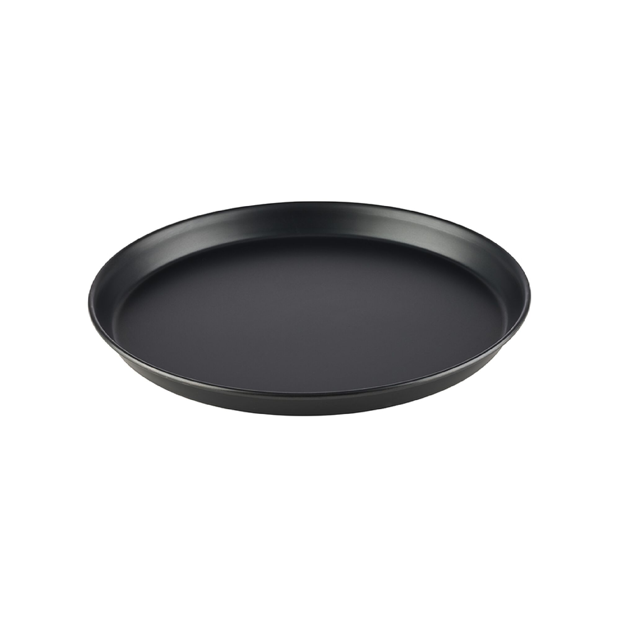 (10 stuks) Pizzaplaat - blauw plaatstaal - met opstaande rand - Ø280mm - hoogte: 25mm - zwart