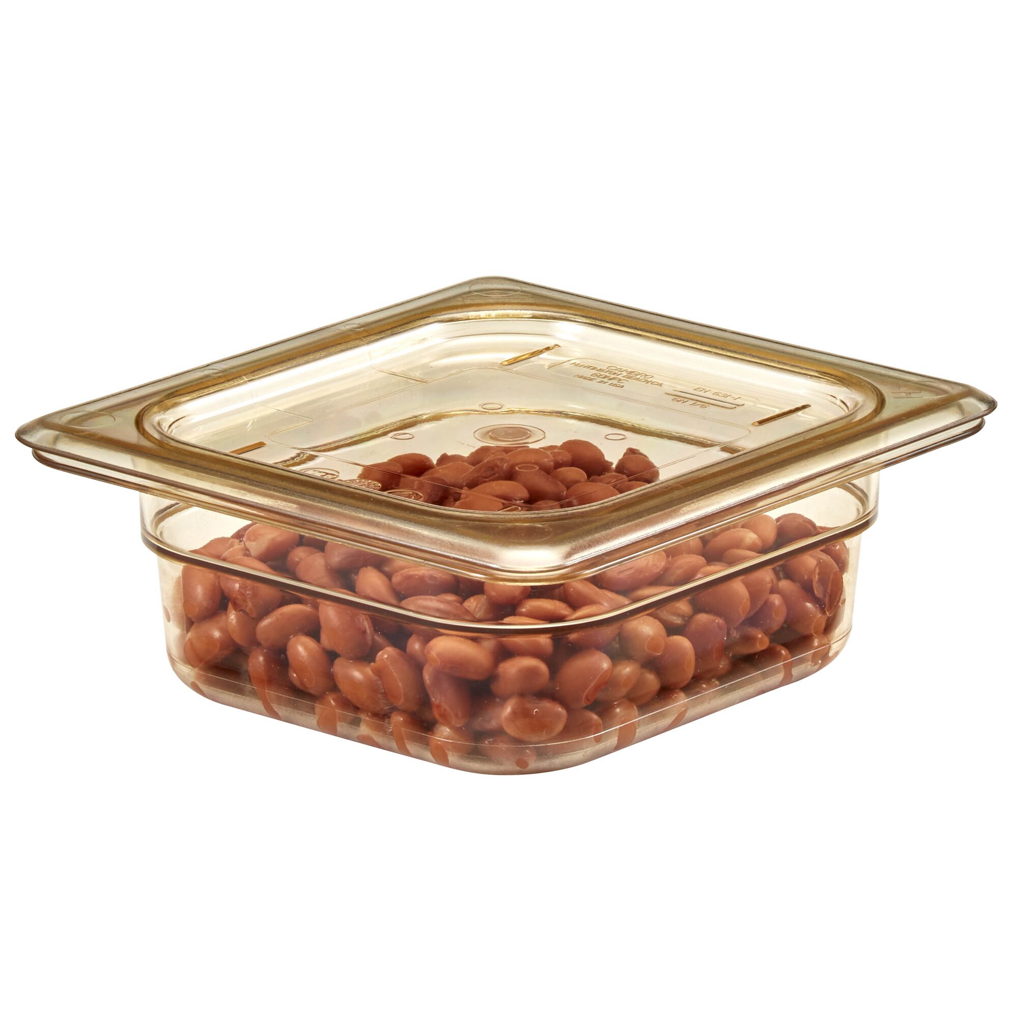 6 pièces CAMBRO | H-PAN™ - Couvercle plat GN résistant à la chaleur 1/6 - Ambre