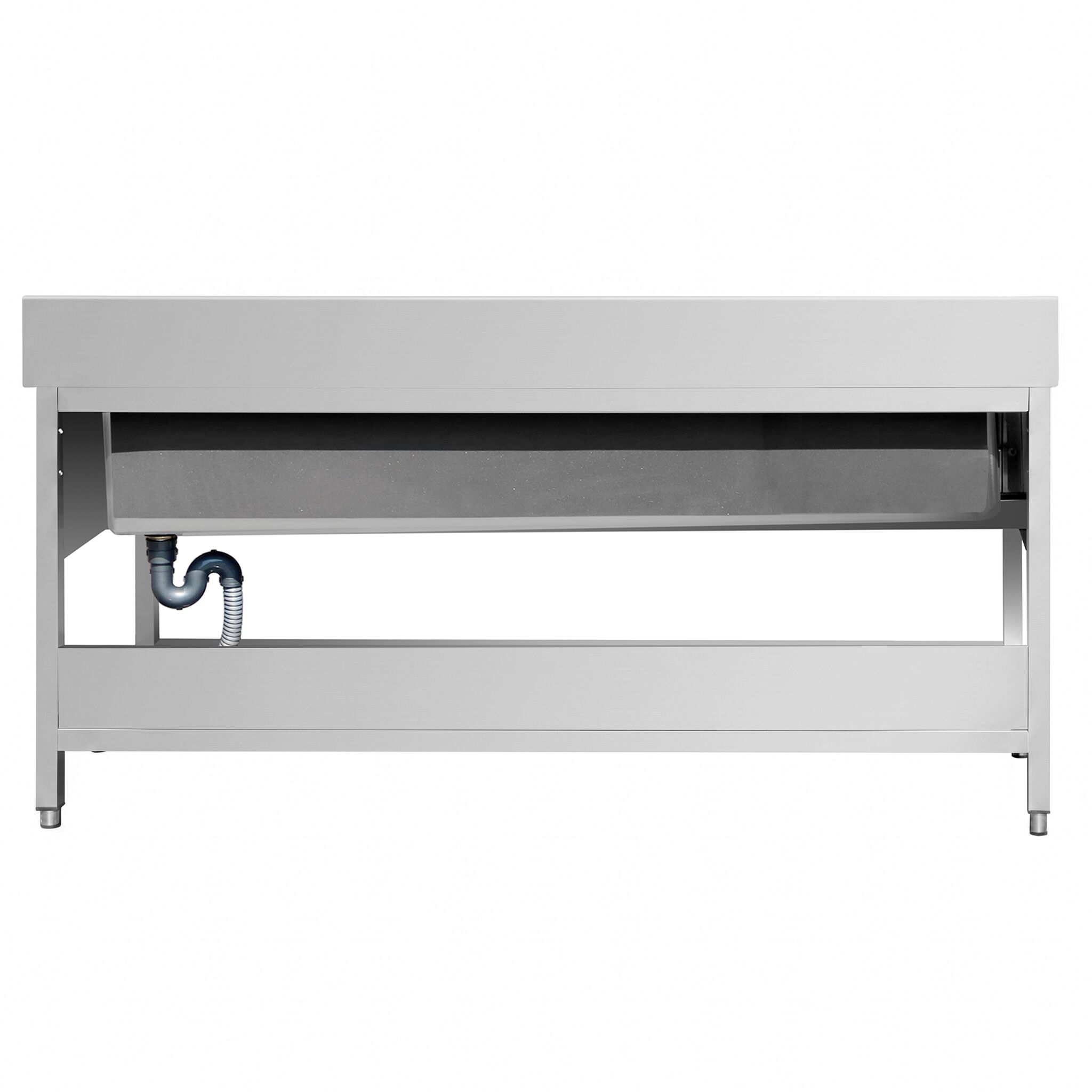 PREMIUM pot washing table - 1800x600mm - with 1 basin