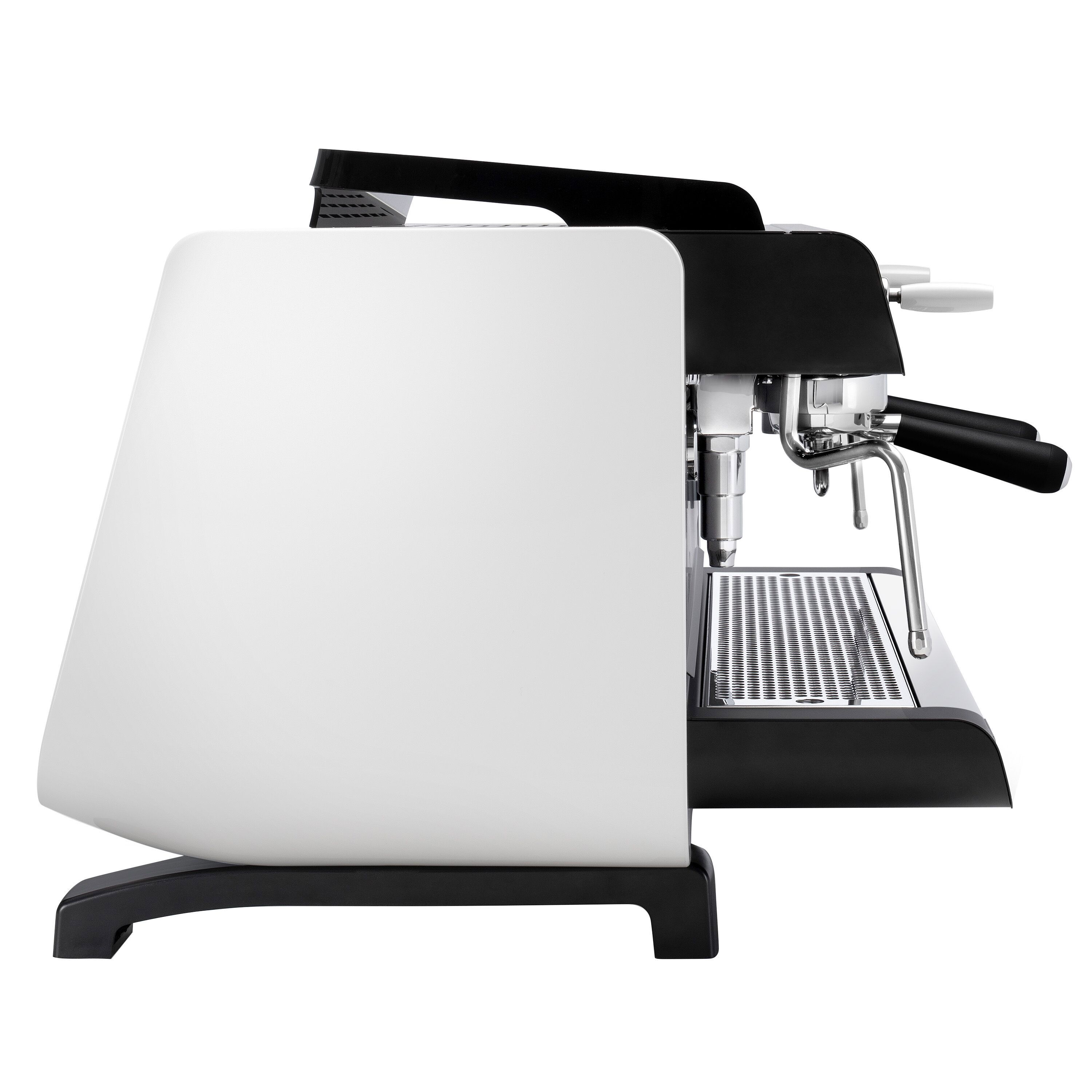 Machine à café porte-filtre – 2 groupes – multichaudière – écran tactile – système de préinfusion – Blanc