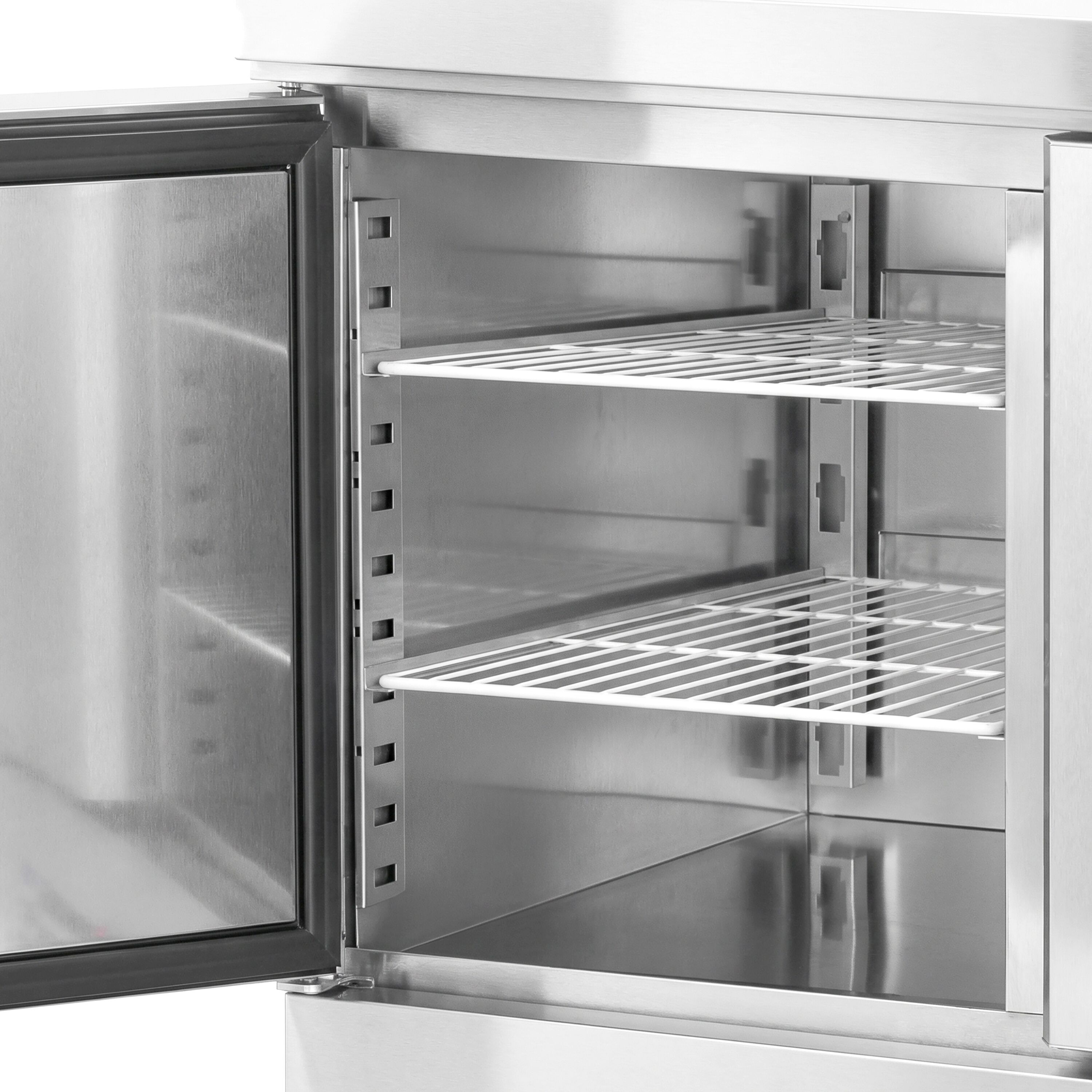 Commercial Pizza Prep Counter - Granite Top ECO - 1400x700mm - with 1 doors & 4 drawers