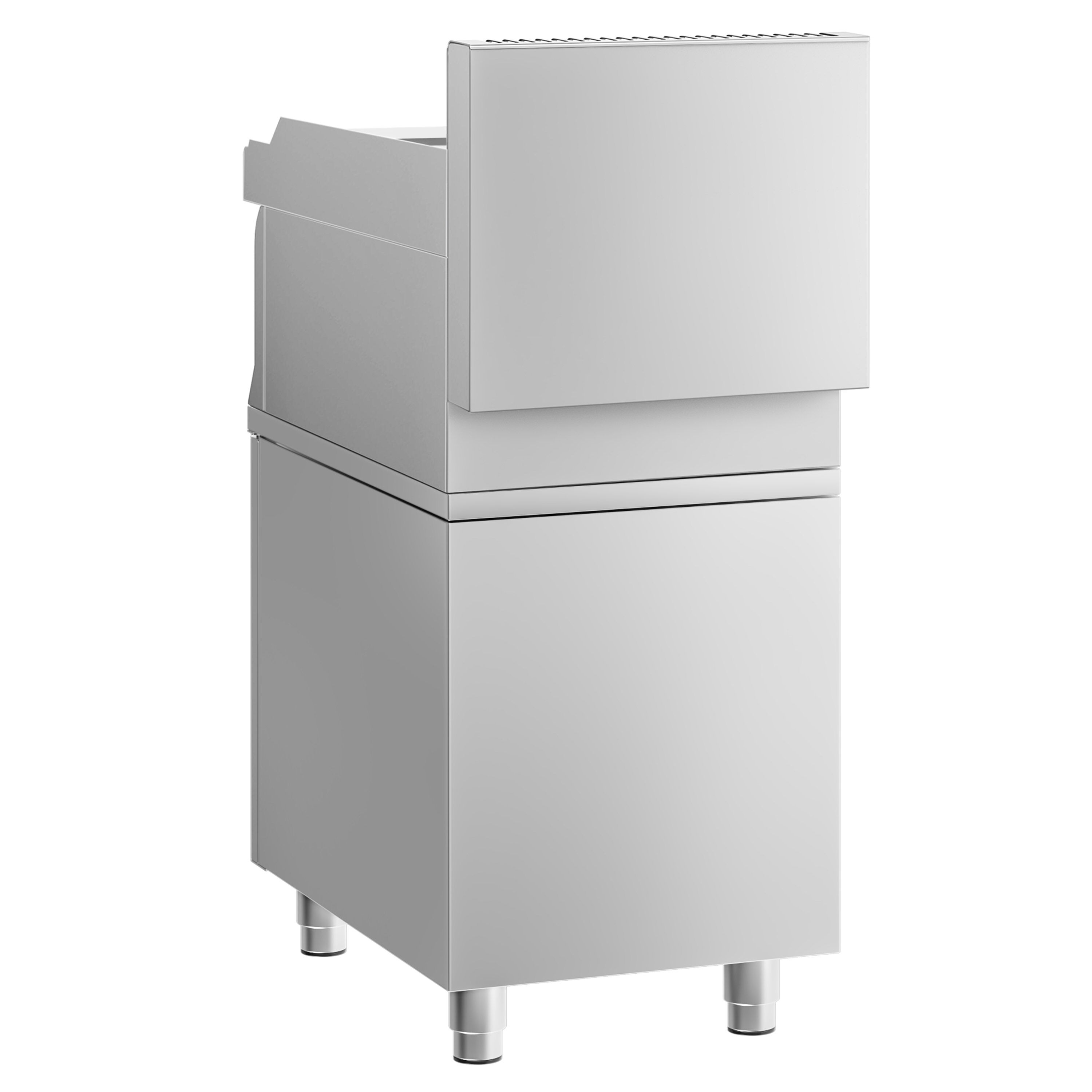 Commercial Electric Griddle - 3.6kW - Ribbed Plate - Cooking area: 395x535mm - with Cabinet Base - 1 Door