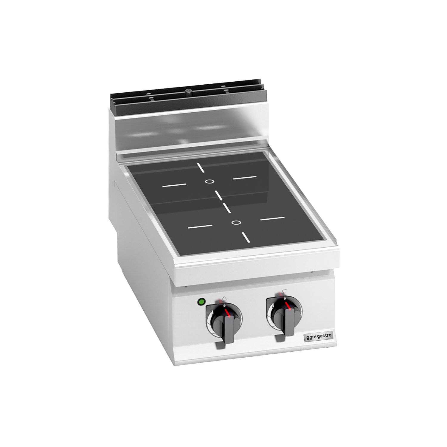 Réchaud vitrocéramique à poser - 6,4kW - 2 foyers infrarouges