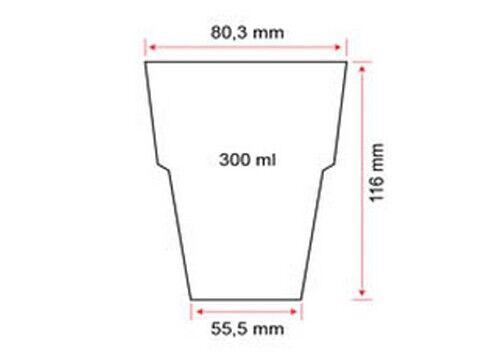 (50 stuks) drinkglazen - 300ml - transparant - met stapelbaar