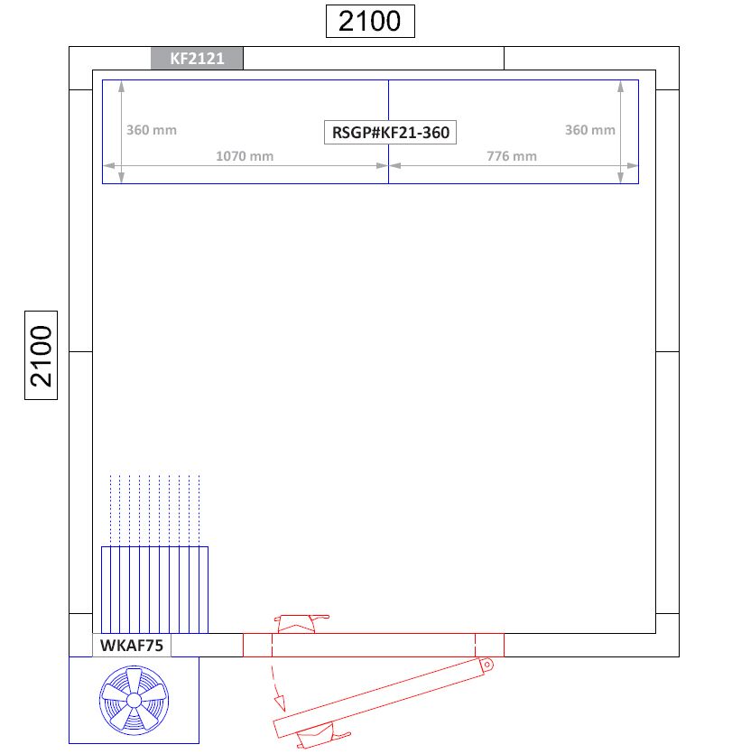 Rayonnage modulaire en aluminium - 1846x360mm - Capacité de charge:600kg