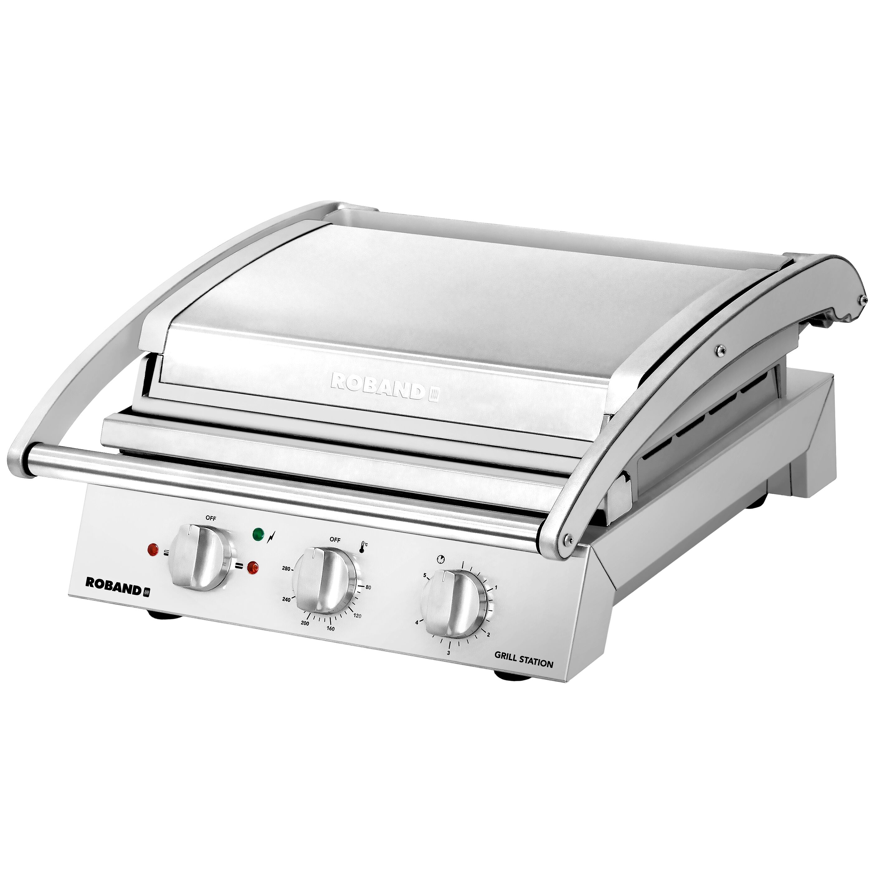 ROBAND | Electric Panini & Burger Contact Grill - Smooth Top & Bottom - 500 x 275 mm - 3.1 kW