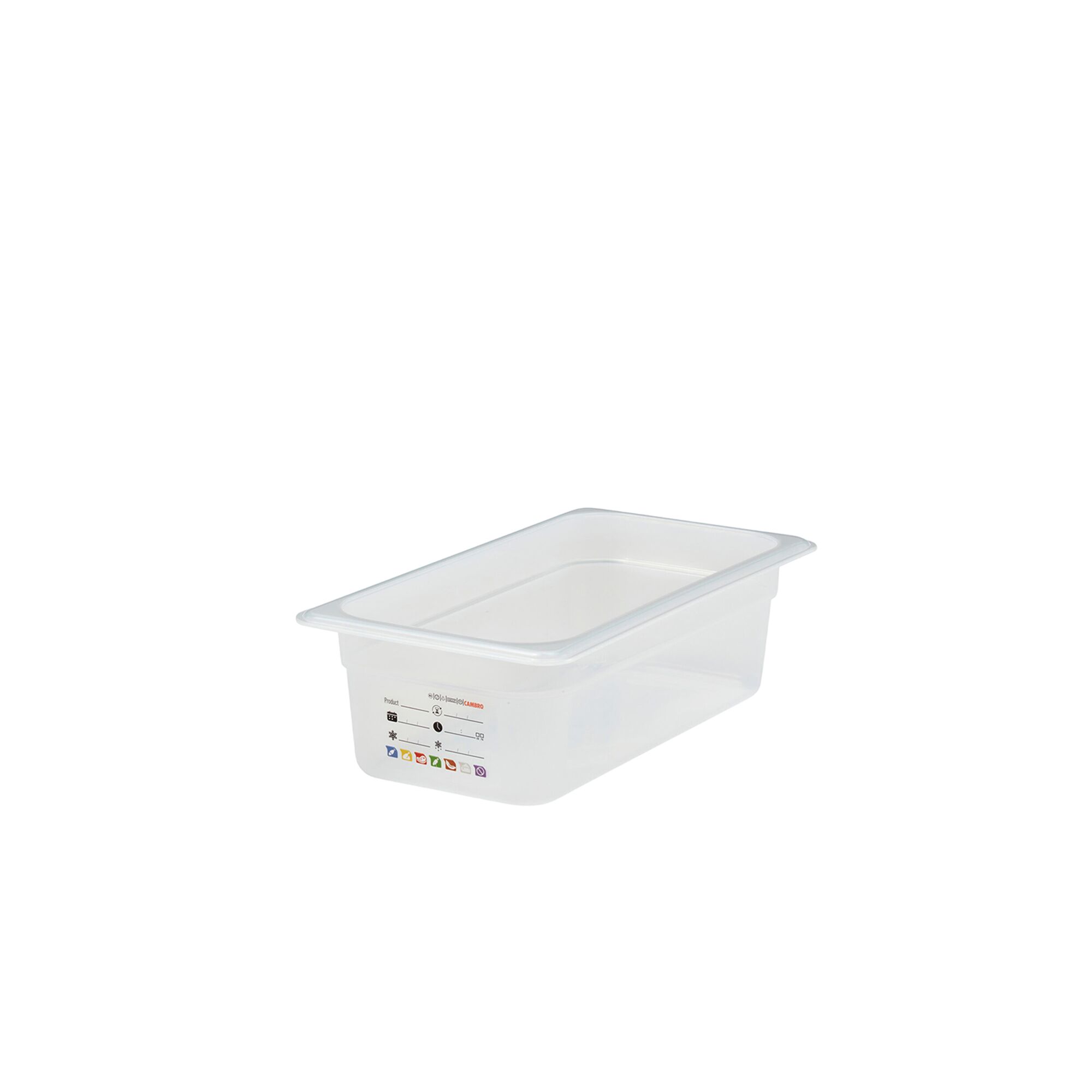 (6 pièces) CAMBRO | SafeTrak - Récipients en polypropylène GN 1/3 - laiteux - Hauteur : 100mm