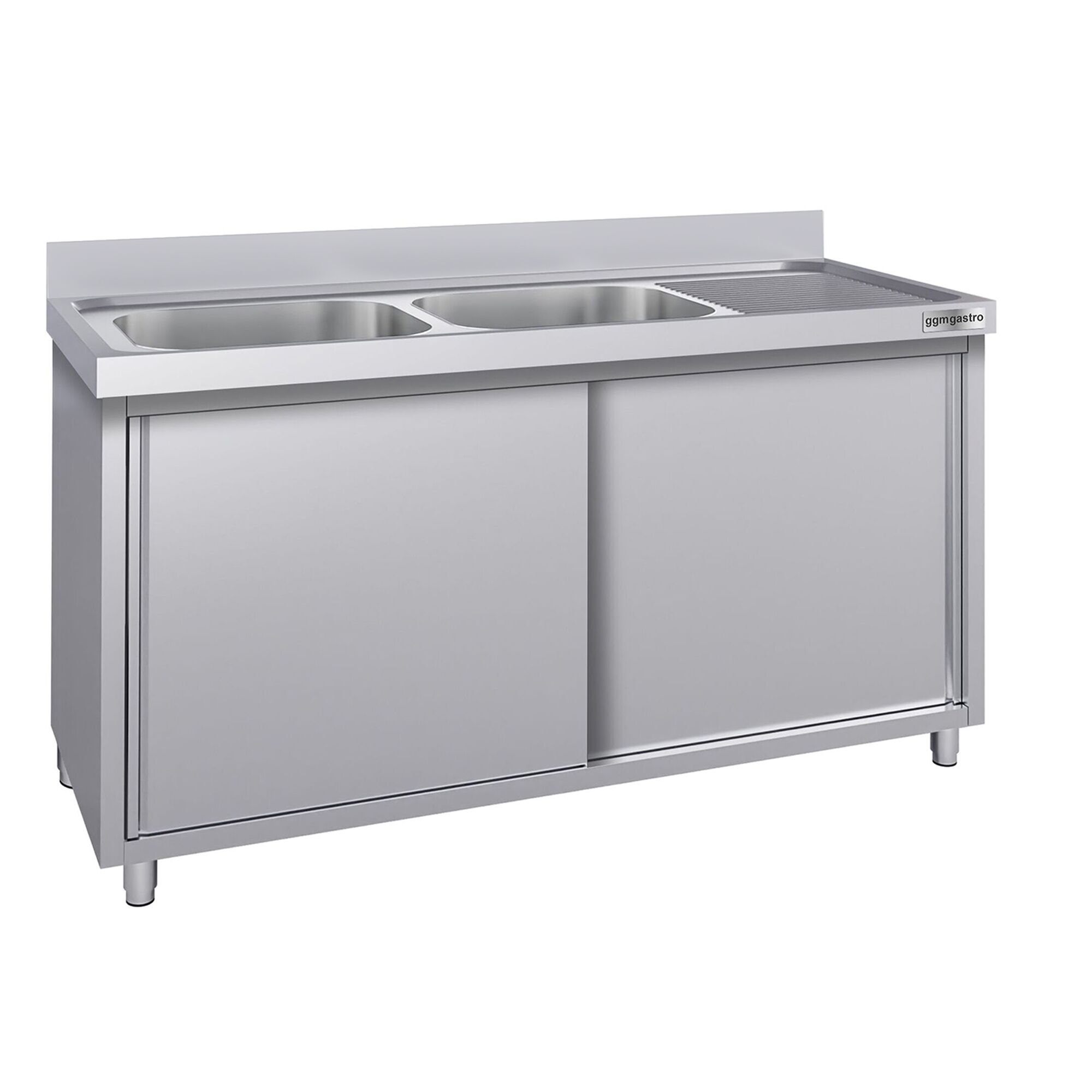 Meuble évier ECO - 1800 x 700 mm - avec 2 bacs à gauche