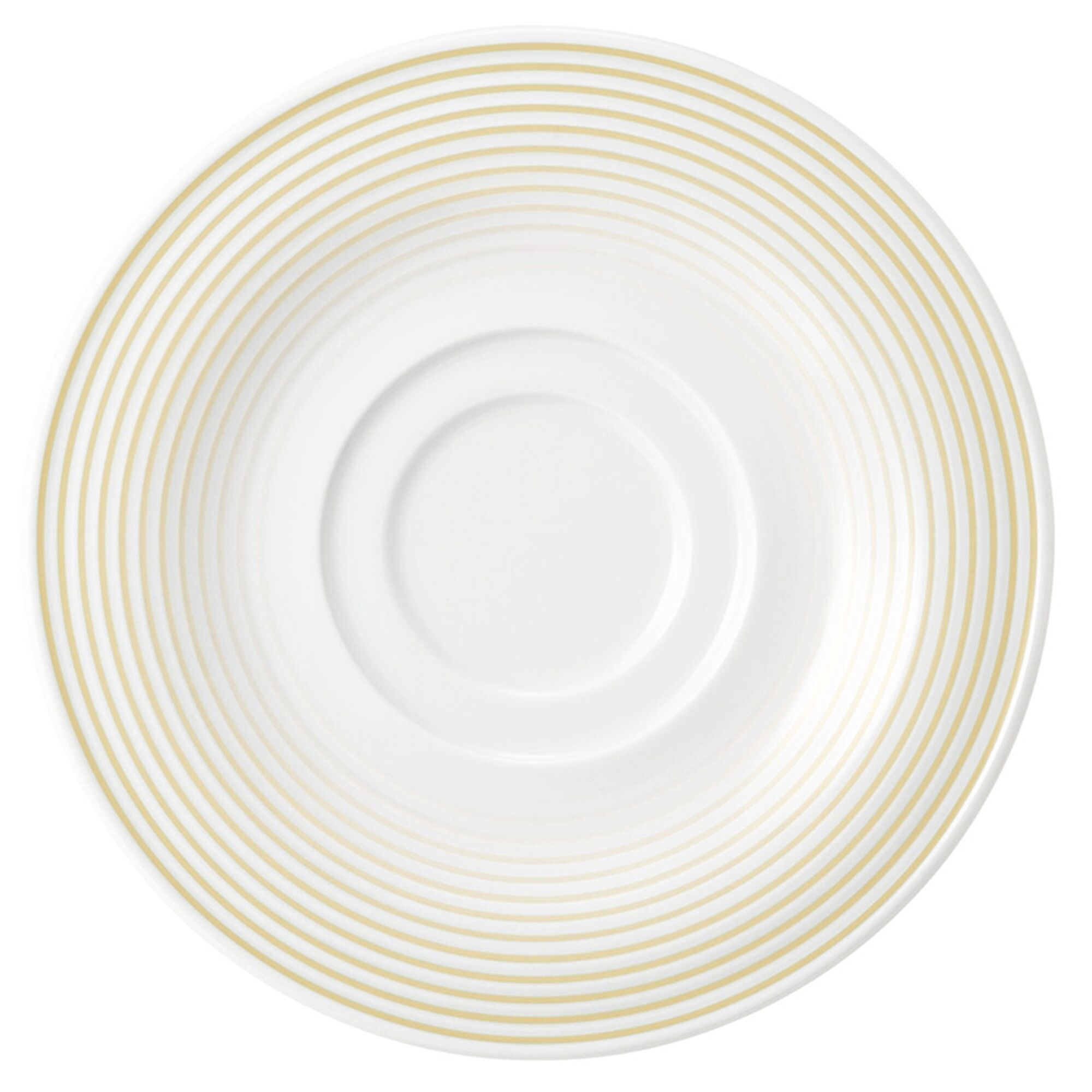 (6 pieces) SELTMANN WEIDEN | Round Coffee Saucer Blues – Sand Beige – Ø165 mm – High-Gloss Porcelain