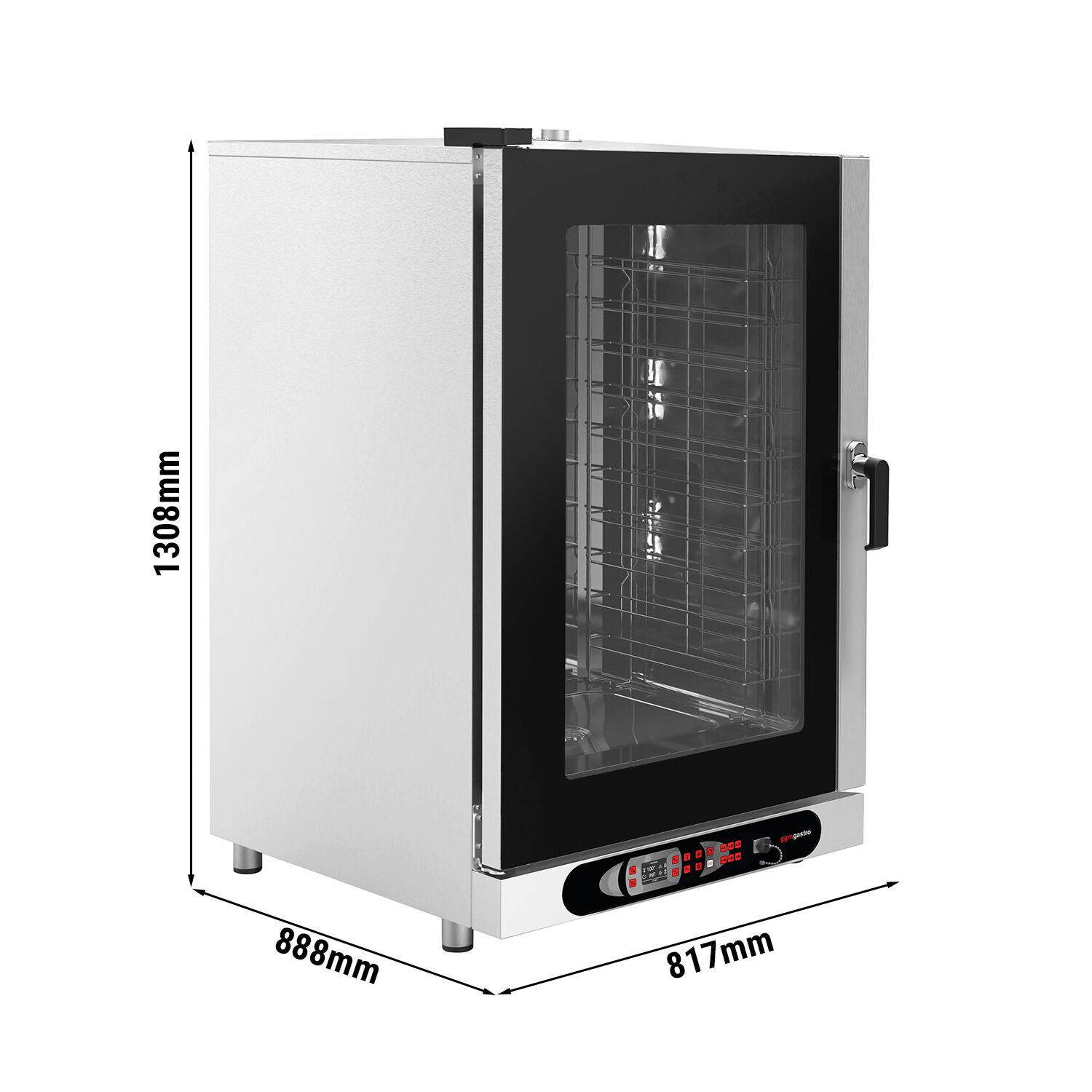 Four mixte - numérique - 10 x GN 1/1 ou 10 x EN 600 x 400 - avec système de lavage inclus