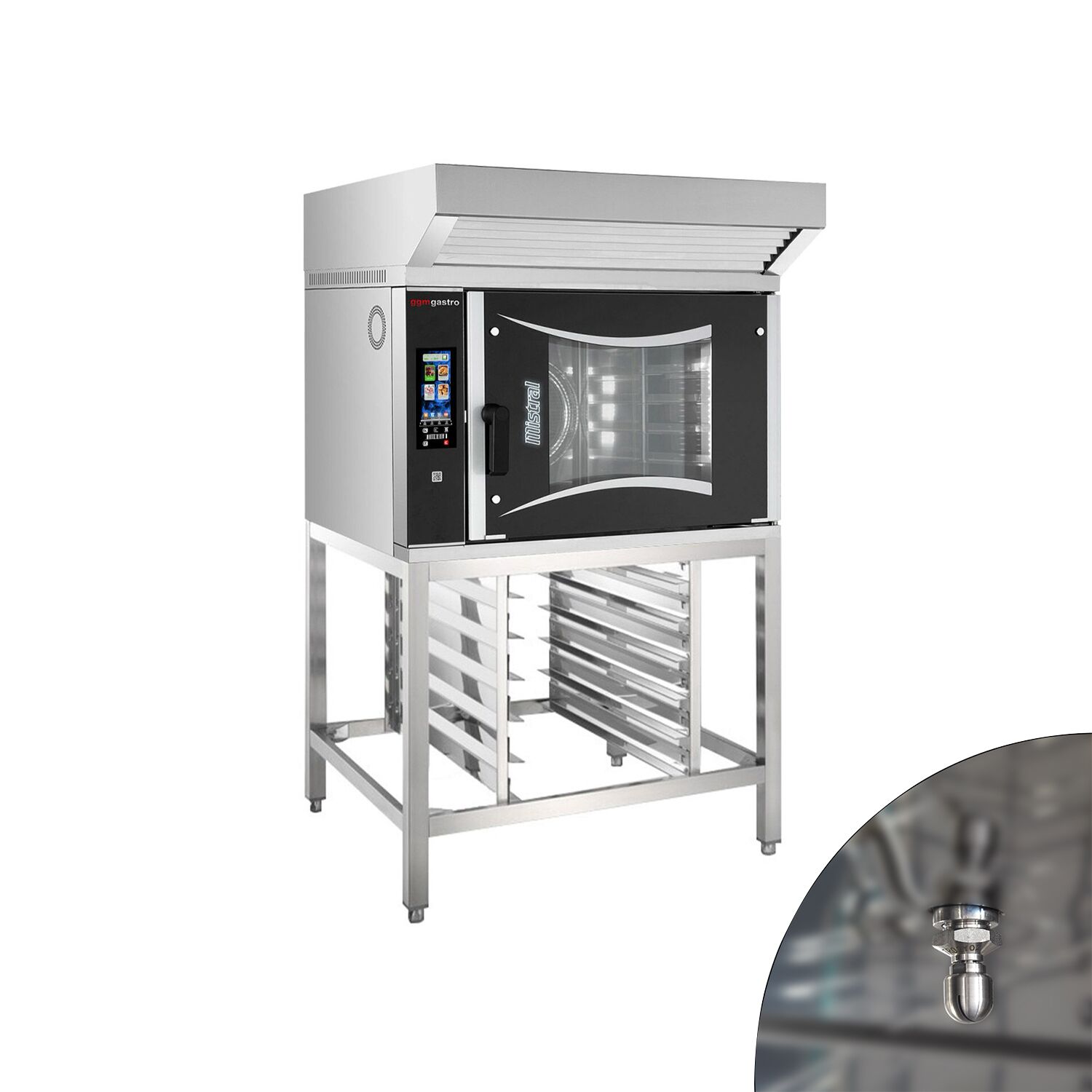 Forno combinato a vapore per panetteria - Touch - 6x EN 600x400 - incl. cappa e sistema di lavaggio