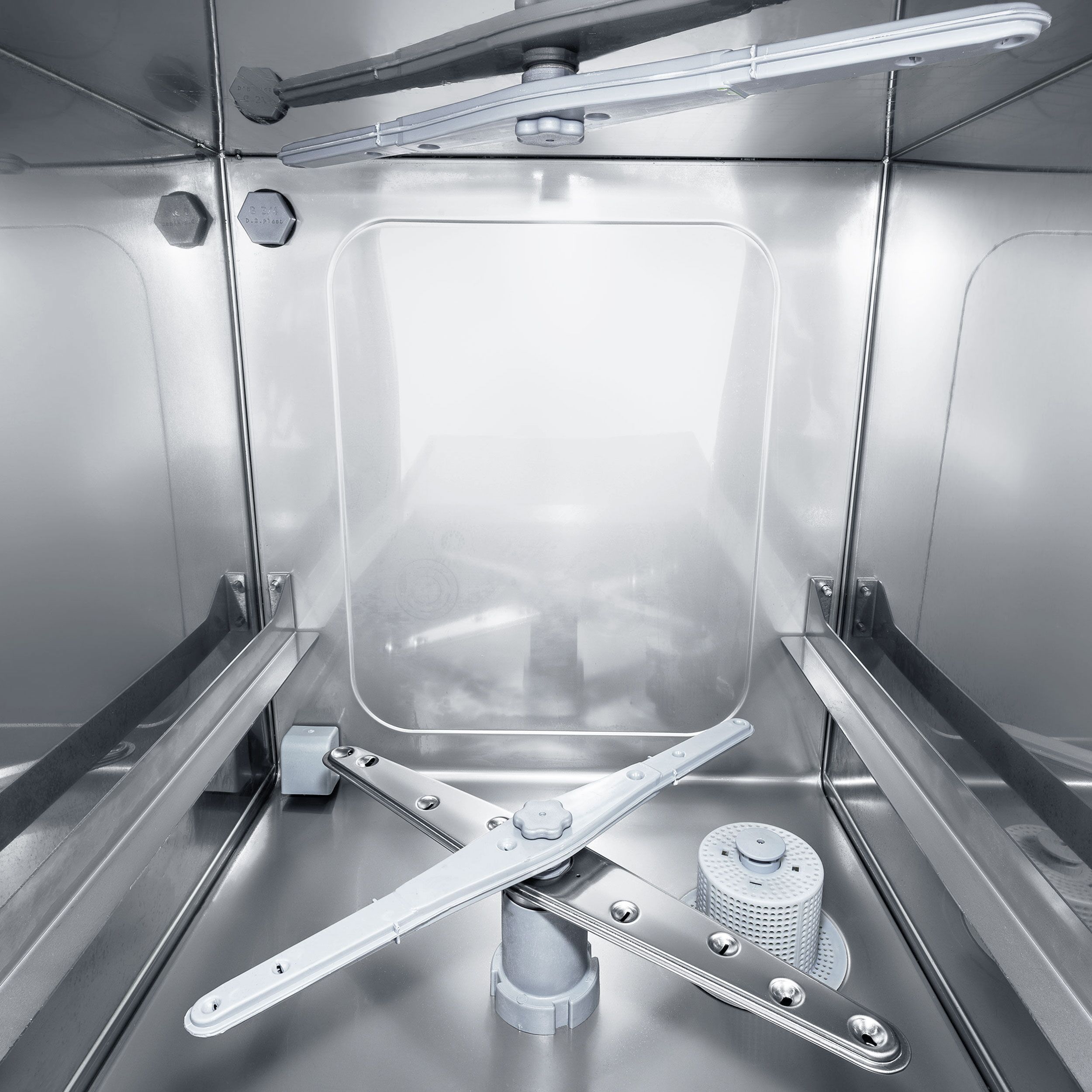 Lave-verres professionnel - Mécanique - 2,97kW - avec pompes à détergent, de liquide de rinçage et de vidange