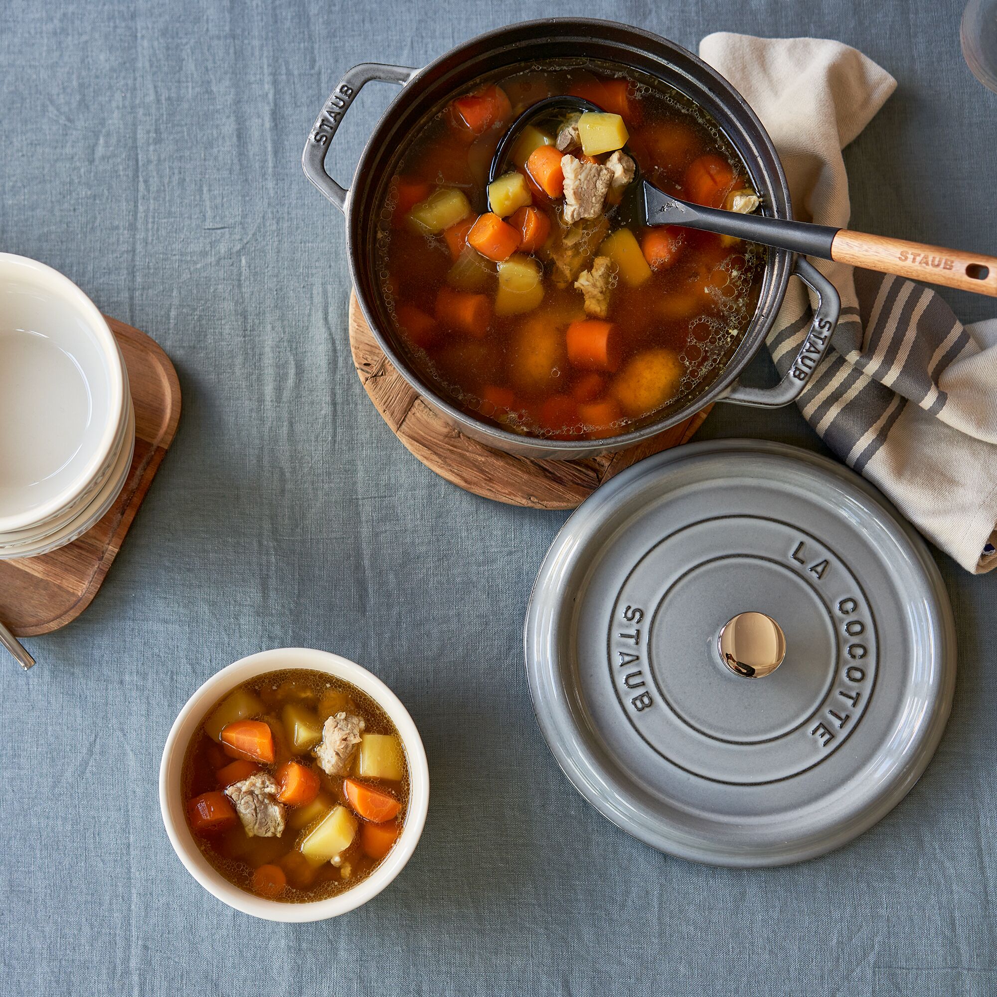 STAUB | LA COCOTTE - Cocotte - Ø 180mm - Gjutjärn - Grafitgrå