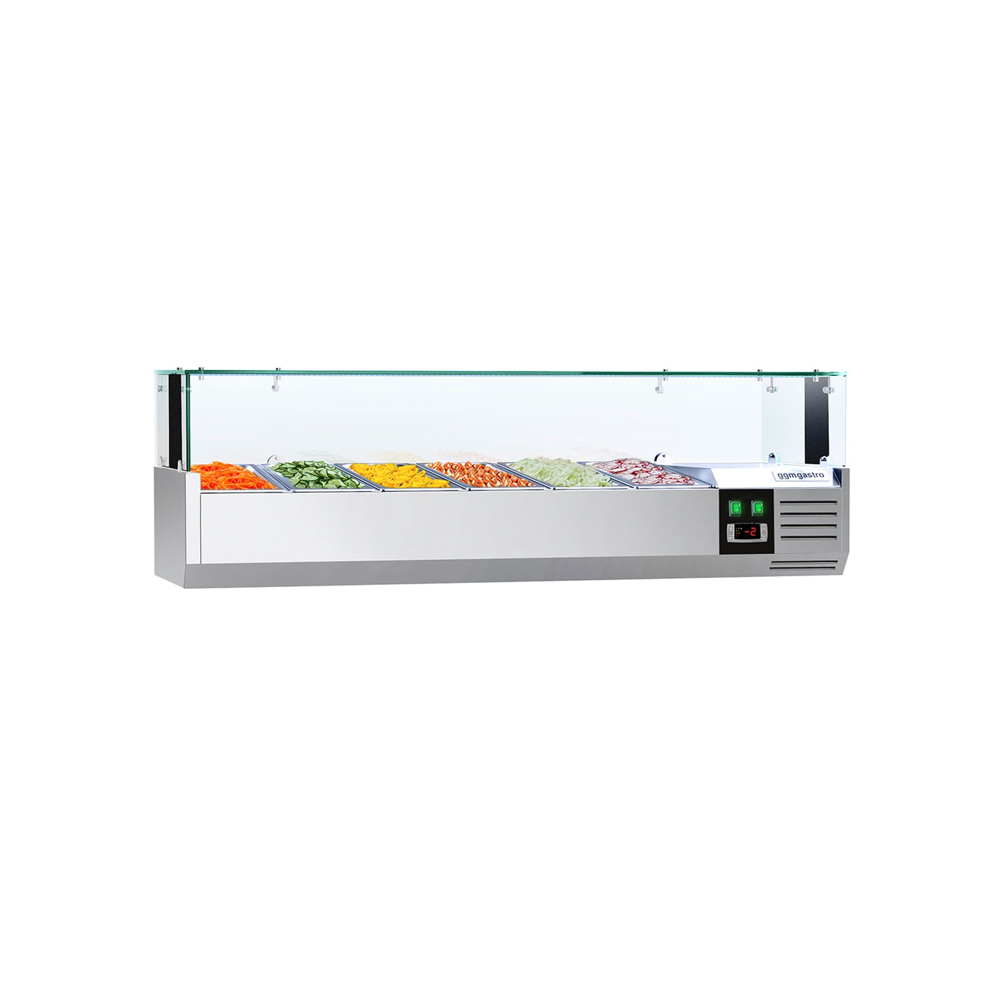 Vitrine Réfrigérée à Ingrédients PREMIUM avec éclairage LED - 1400x335mm - 6x GN 1/4