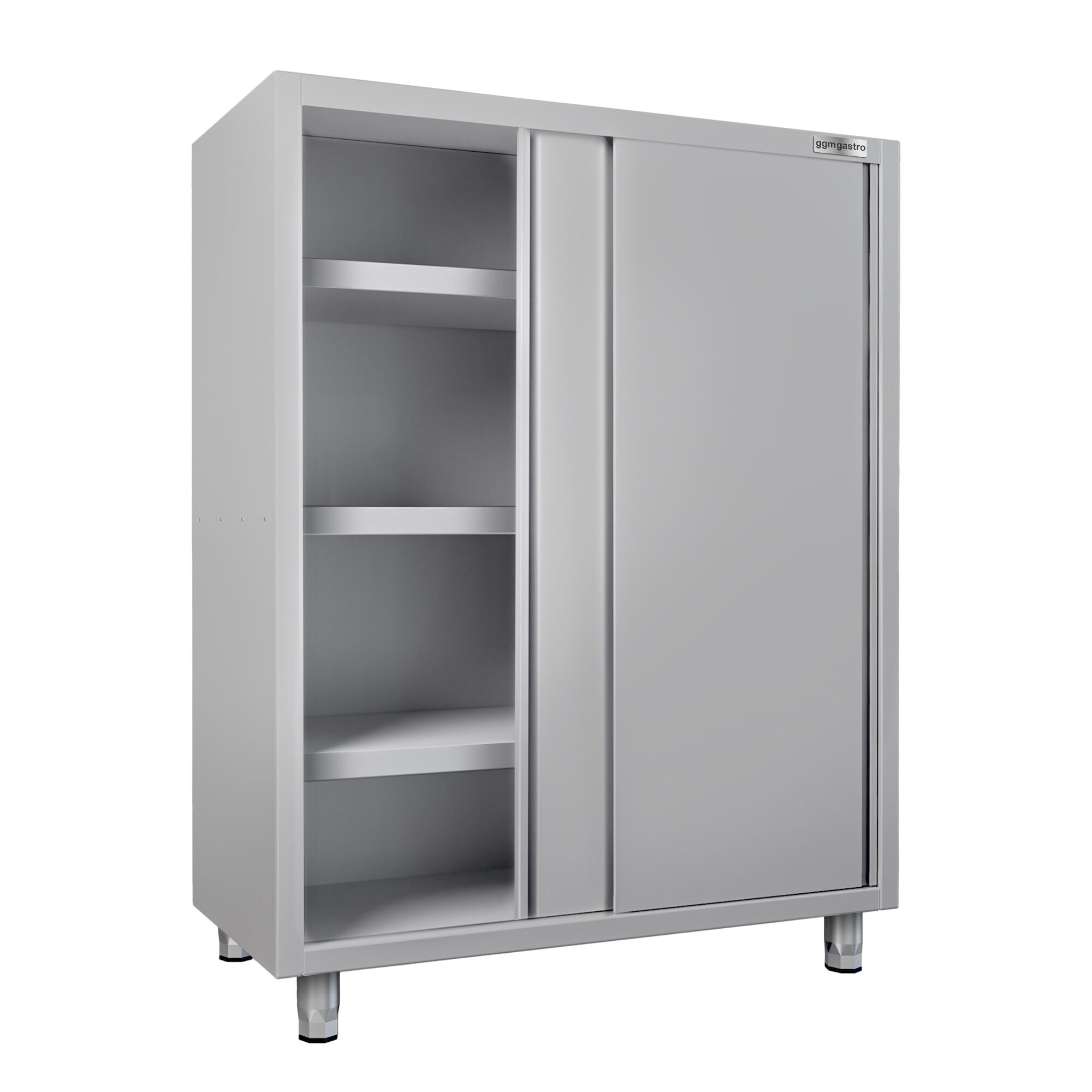 Armoire haute en inox ECO - 1400x600mm - 2 portes coulissantes - Hauteur: 1800mm
