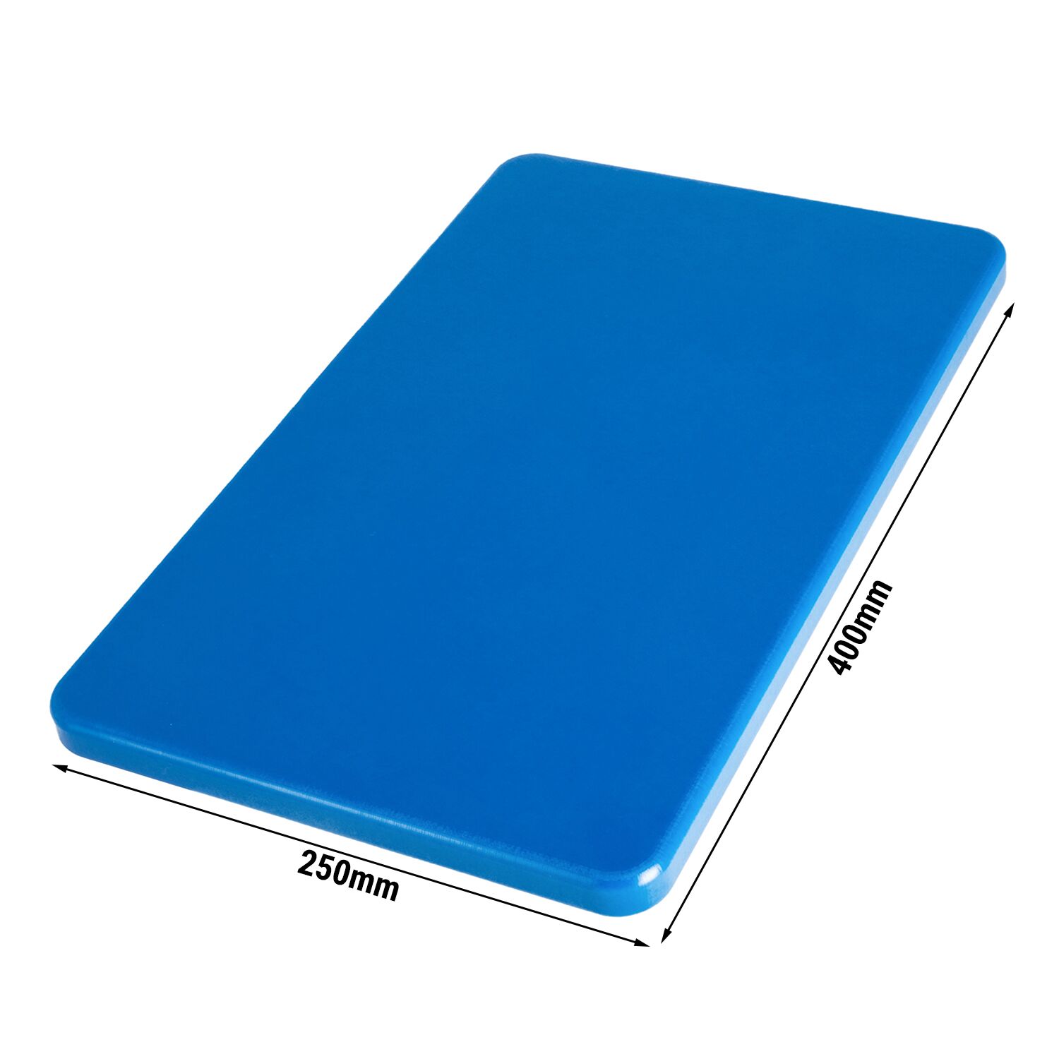 Chopping Board - 250x400mm - Thickness: 20mm - HACCP-Compliant - HDPE (PE500) - Blue