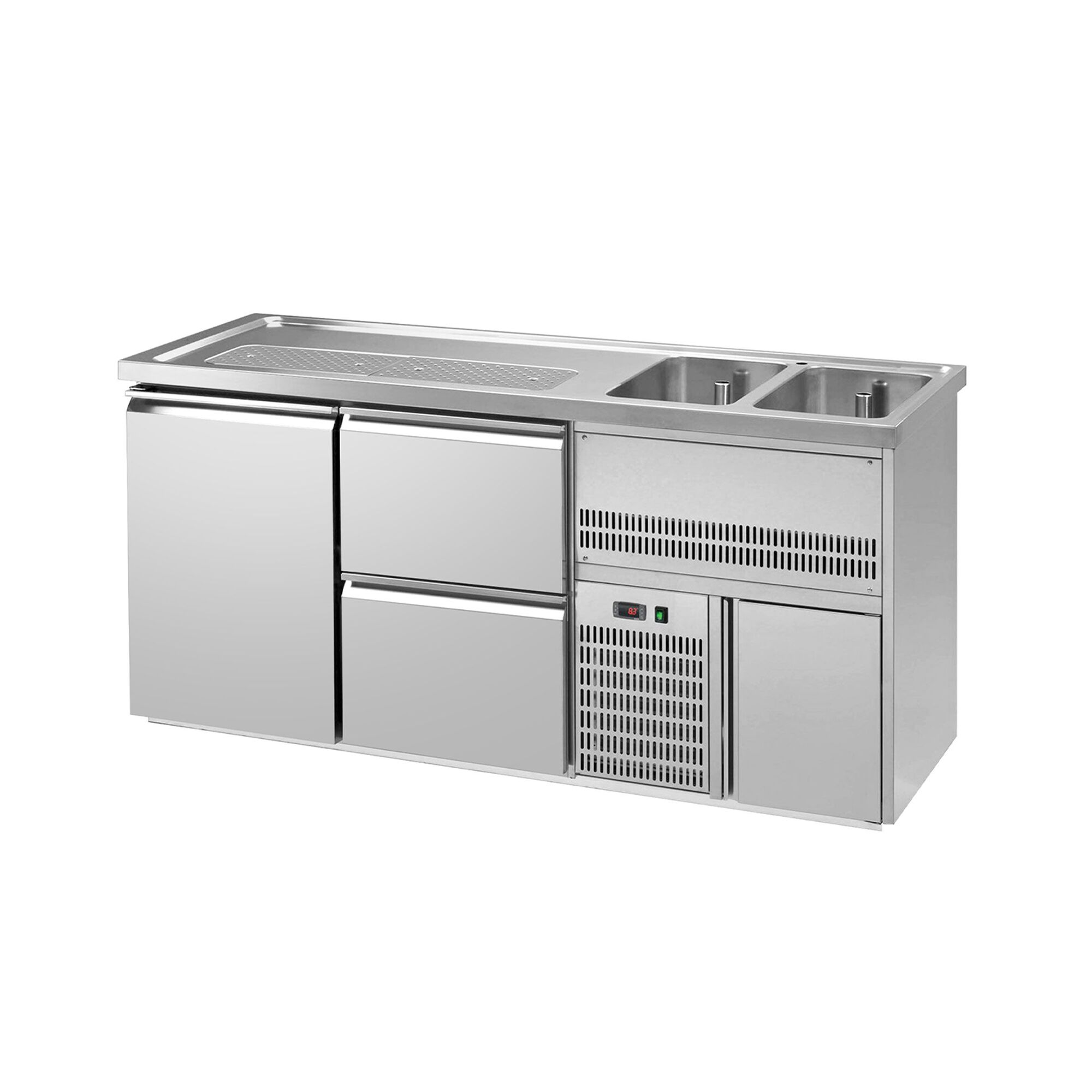 Biertheke Premium PLUS - 1950x700mm - 1 Tür & 2 Schubladen