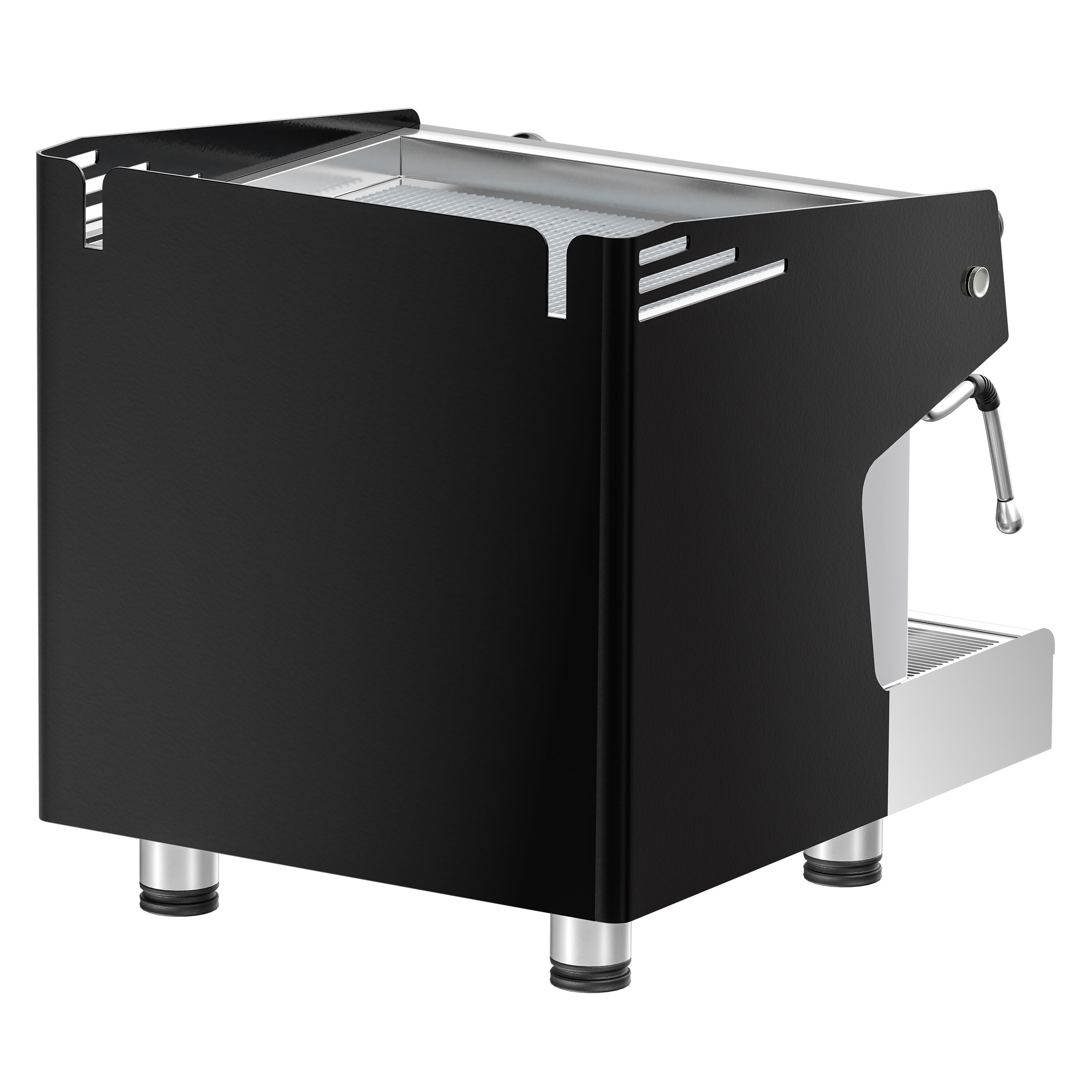 Machine à café porte-filtre compacte – 2 groupes – avec système de préinfusion & 1 lance vapeur incluse