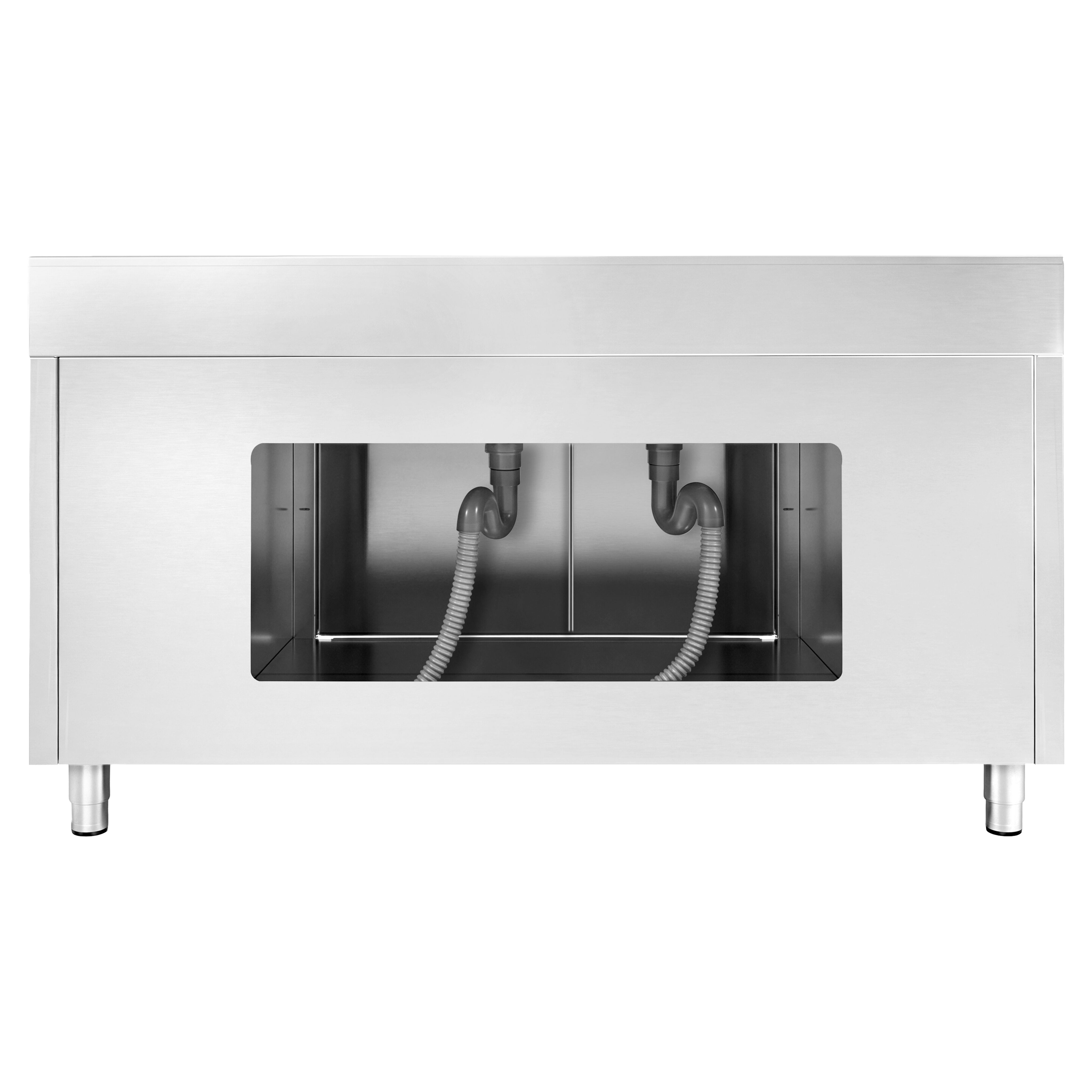 Spülschrank PREMIUM - 1800x700mm - mit 2 Becken mittig