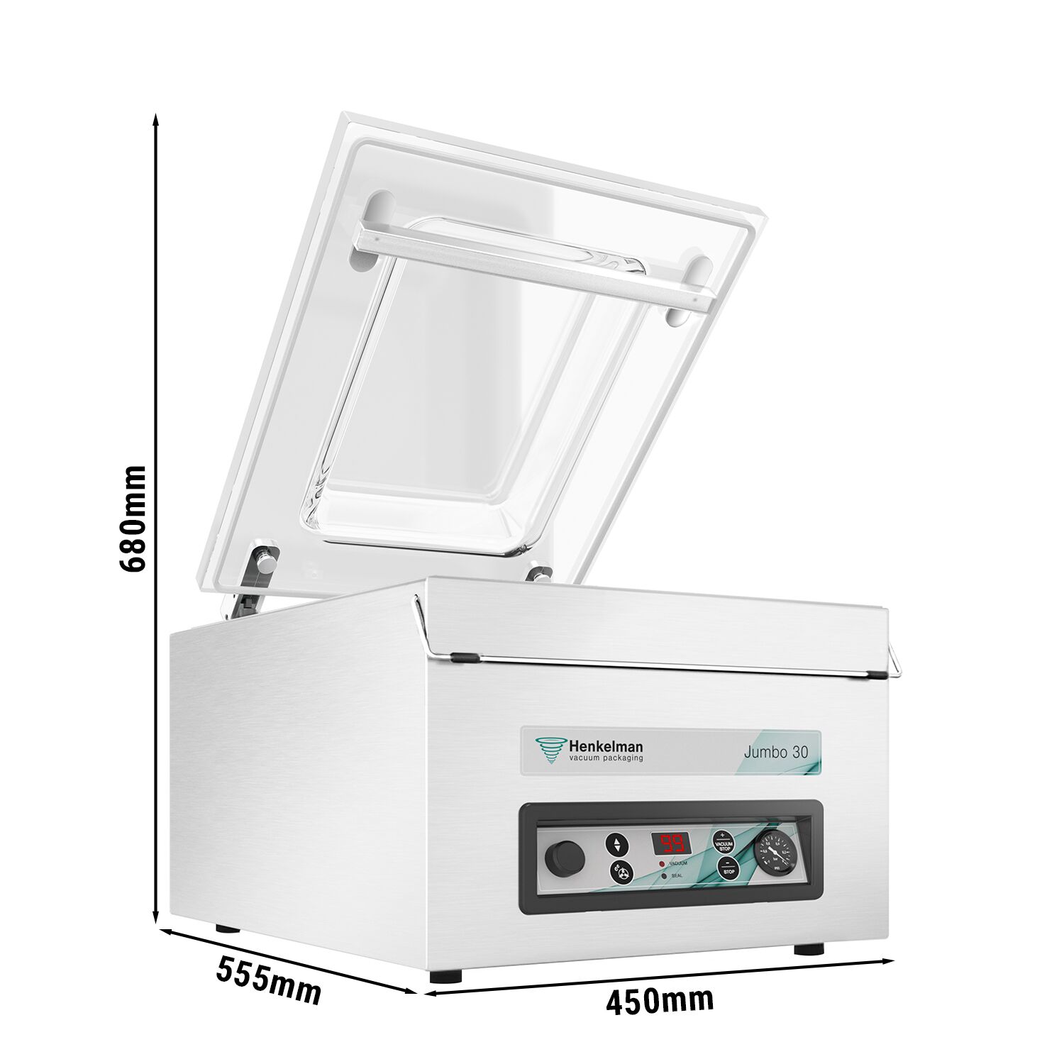 HENKELMAN | Jumbo 30 – Machine sous vide à cloche – 8 m³/h – 400 watts – numérique