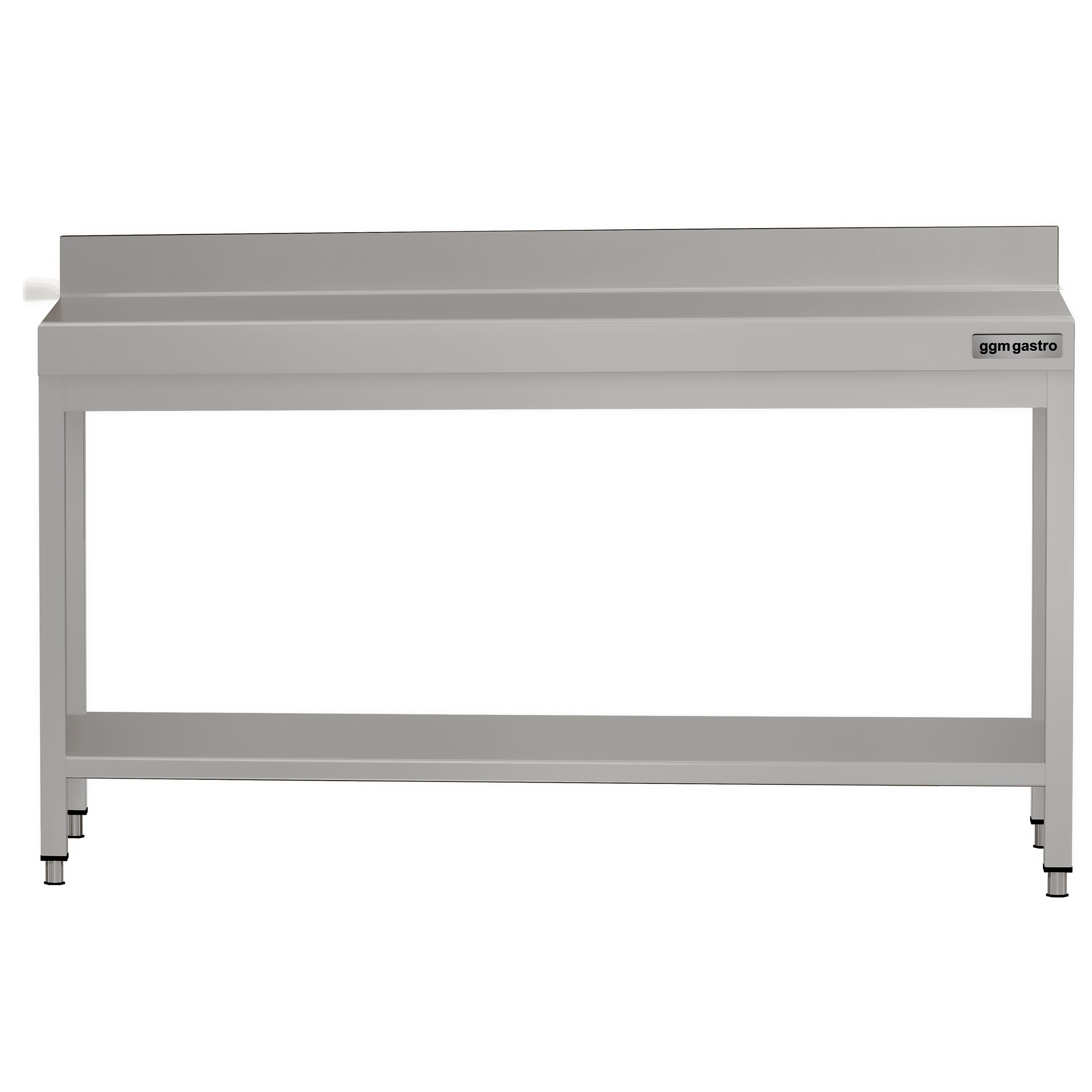 Table de travail en inox ECO – 2000 × 700 mm – avec tablette inférieure & dosseret