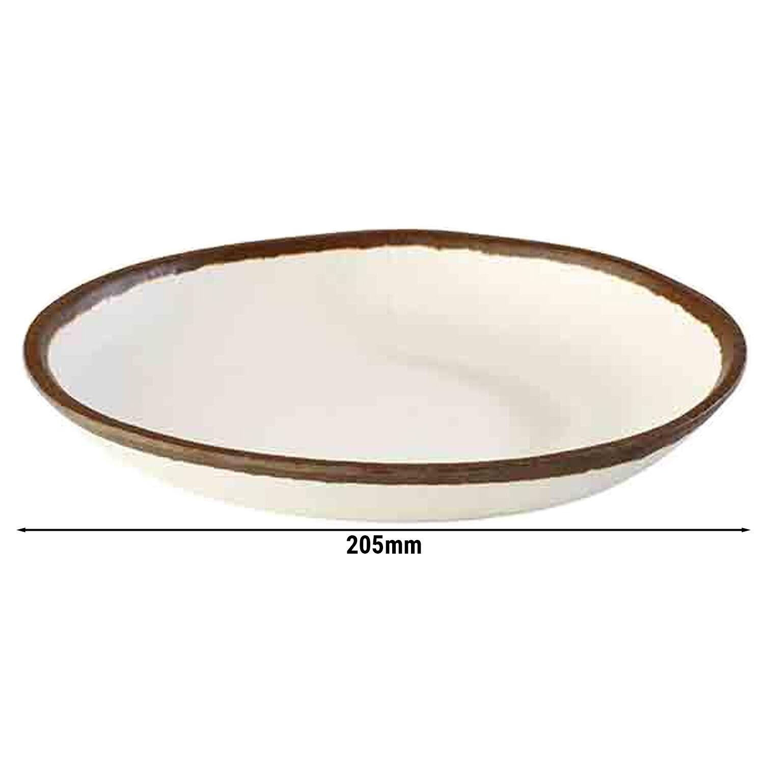 (6 pièces) CROCKER - Assiette - Mélamine - Ø 205 mm