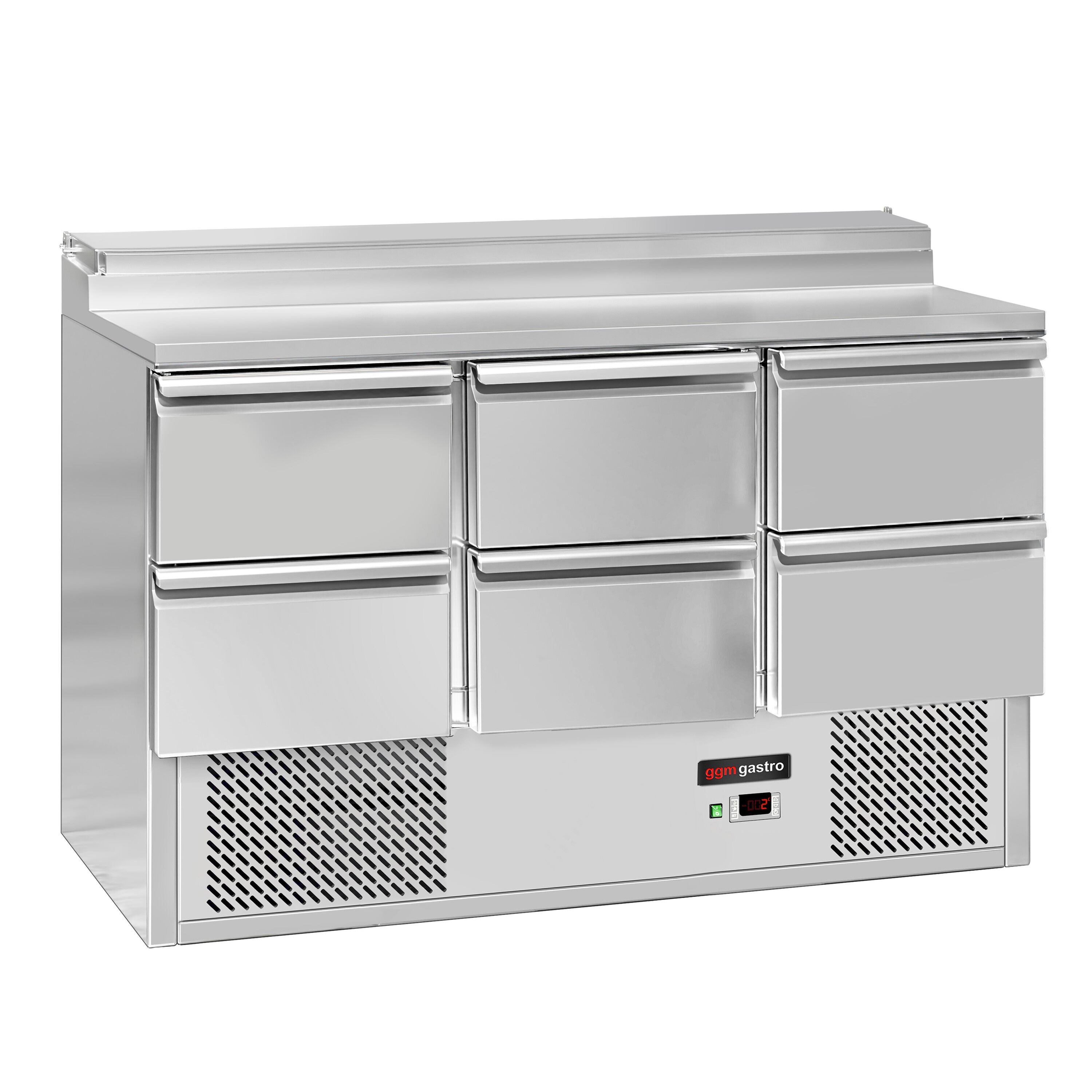 Table de préparation Mini ECO - 1368 mm - 6 tiroirs - pour 8x GN 1/6
