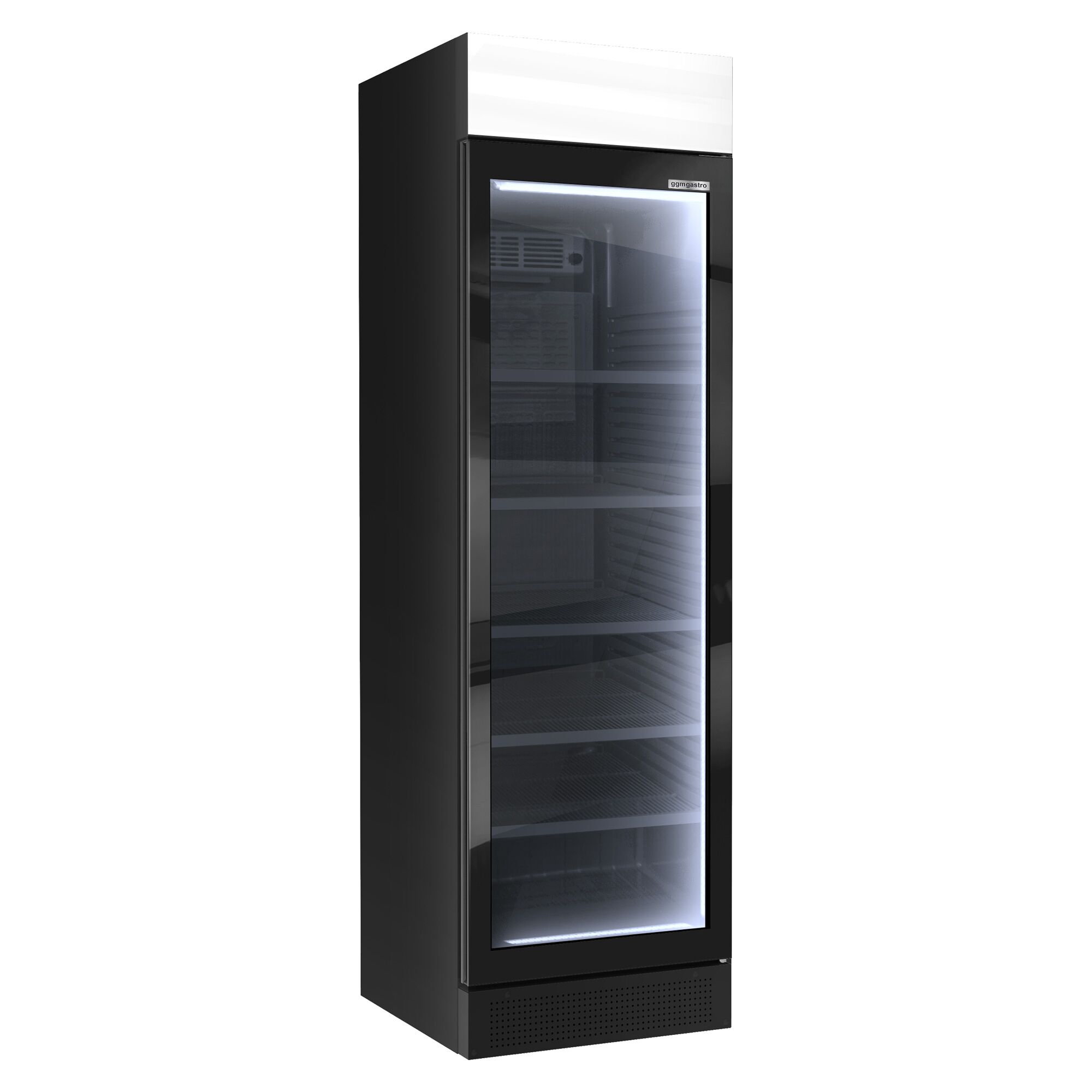 Vitrine réfrigérée à boissons - 345 litres - design sans cadre - avec 1 porte vitrée et éclairage LED coloré
