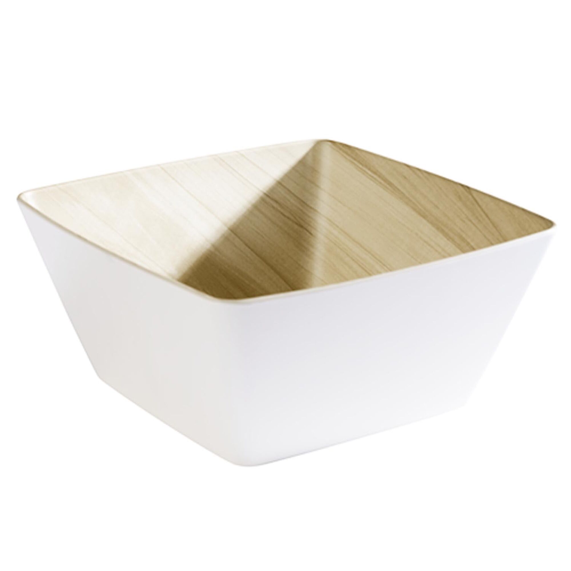 (6 stuks) Schaal - FRIDA - Melamine - 3,5L - vierkant - 250x250mm - stapelbaar - Wit/Beige