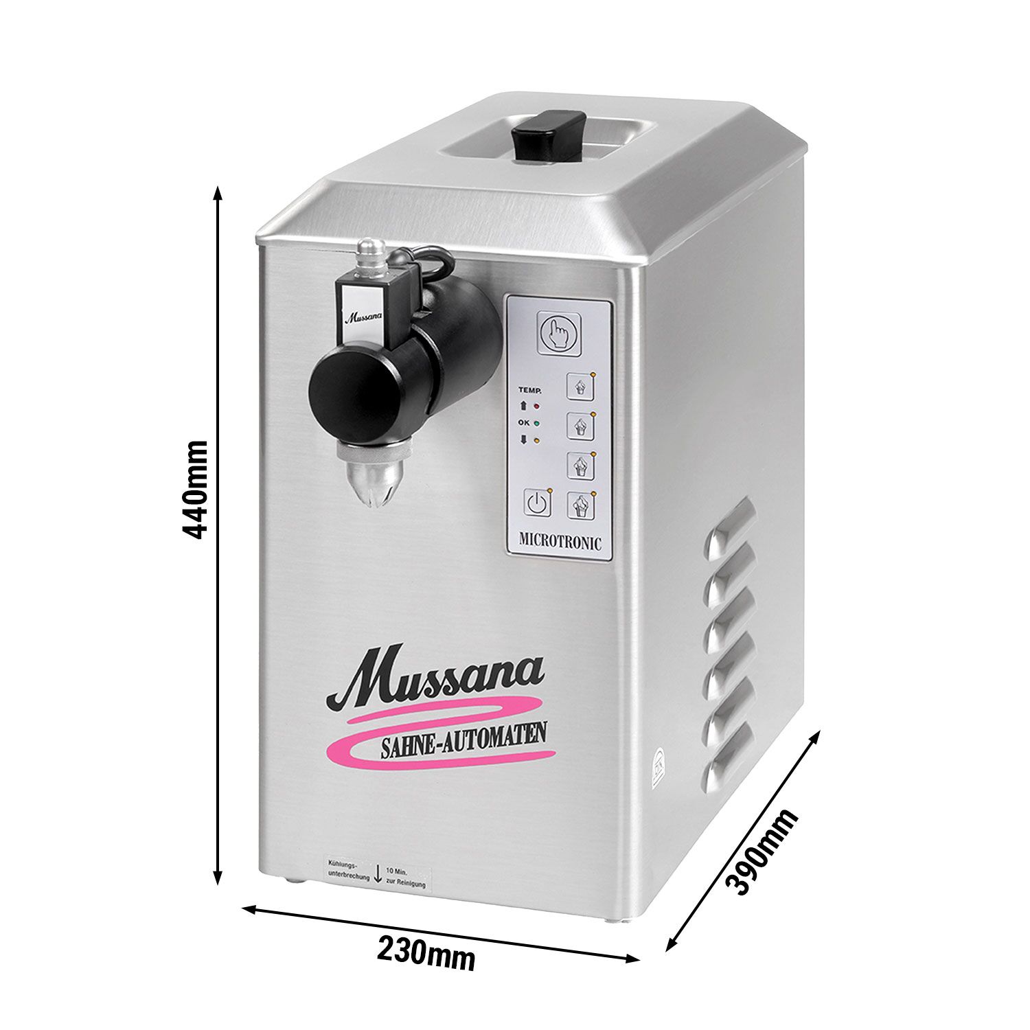 MUSSANA | PONY – Machine à chantilly – 2 litres – 500 W – 230 V – avec refroidissement