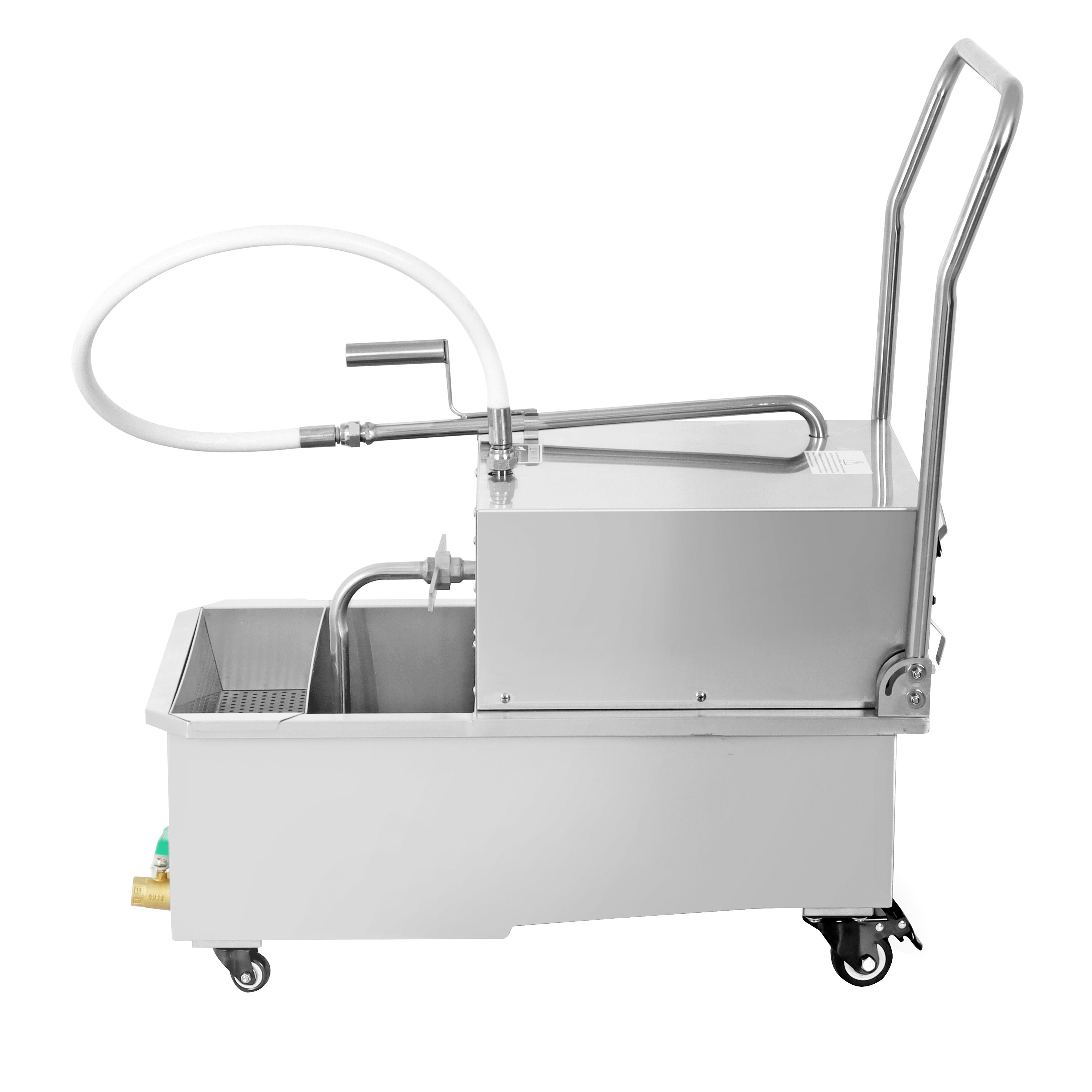 Filtre à huile de friture avec robinet de vidange – 48 litres/minute – 550 watts