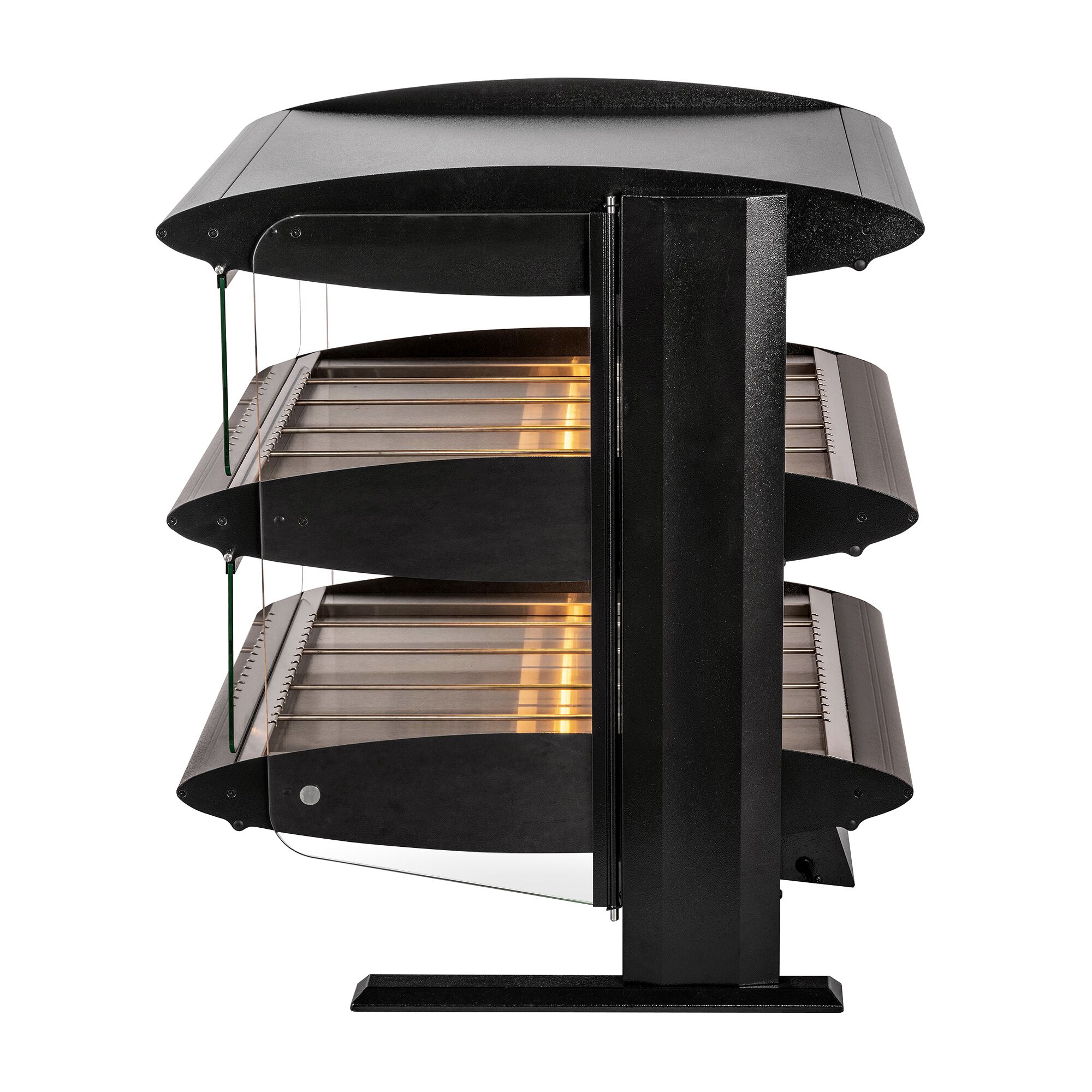 Vitrine chauffante – 710 mm – 1,02 kW – avec 2 étagères – réglable séparément