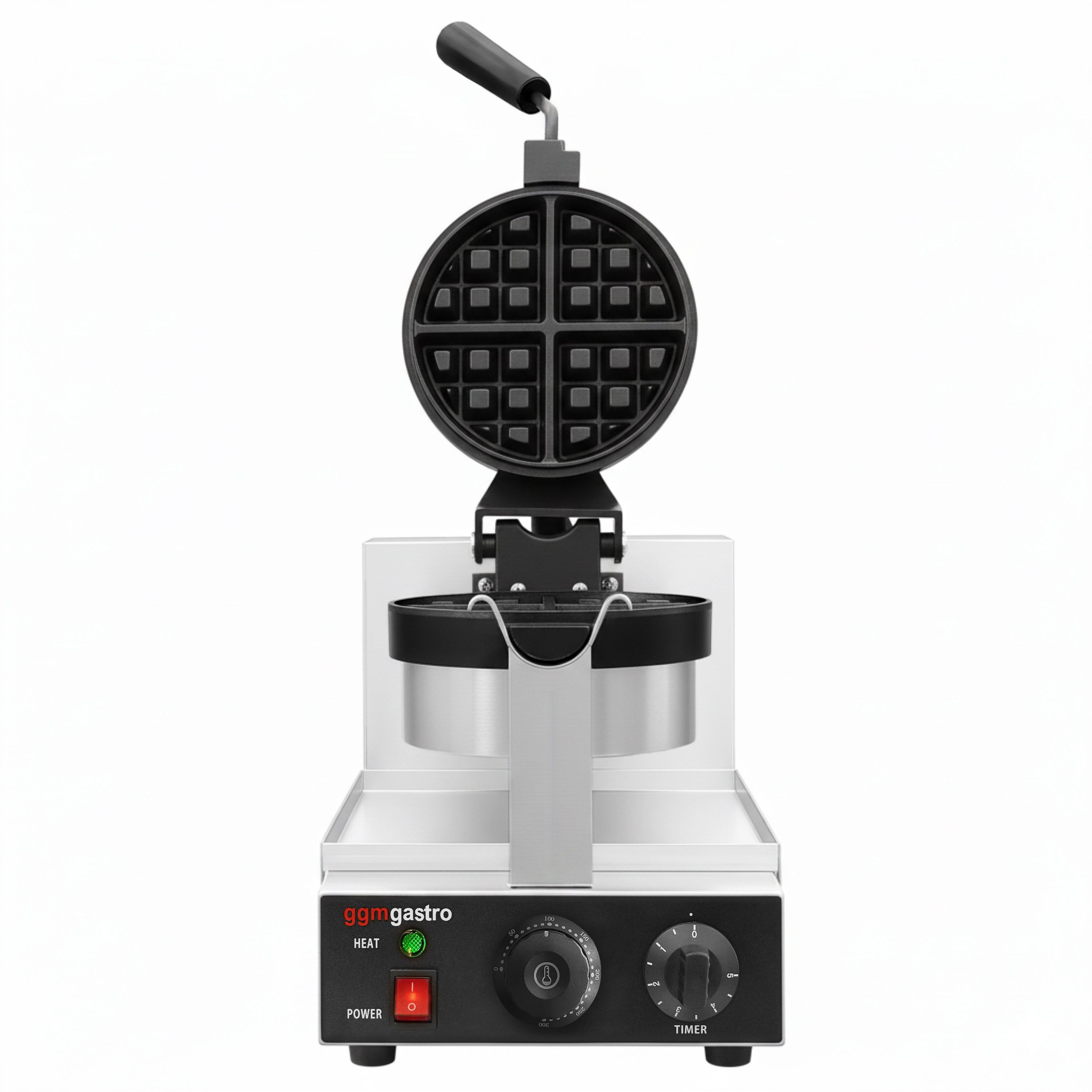 Gaufrier – simple – manuel – 1,3 kW – Forme : rond – avec surface de cuisson rotative à 180°
