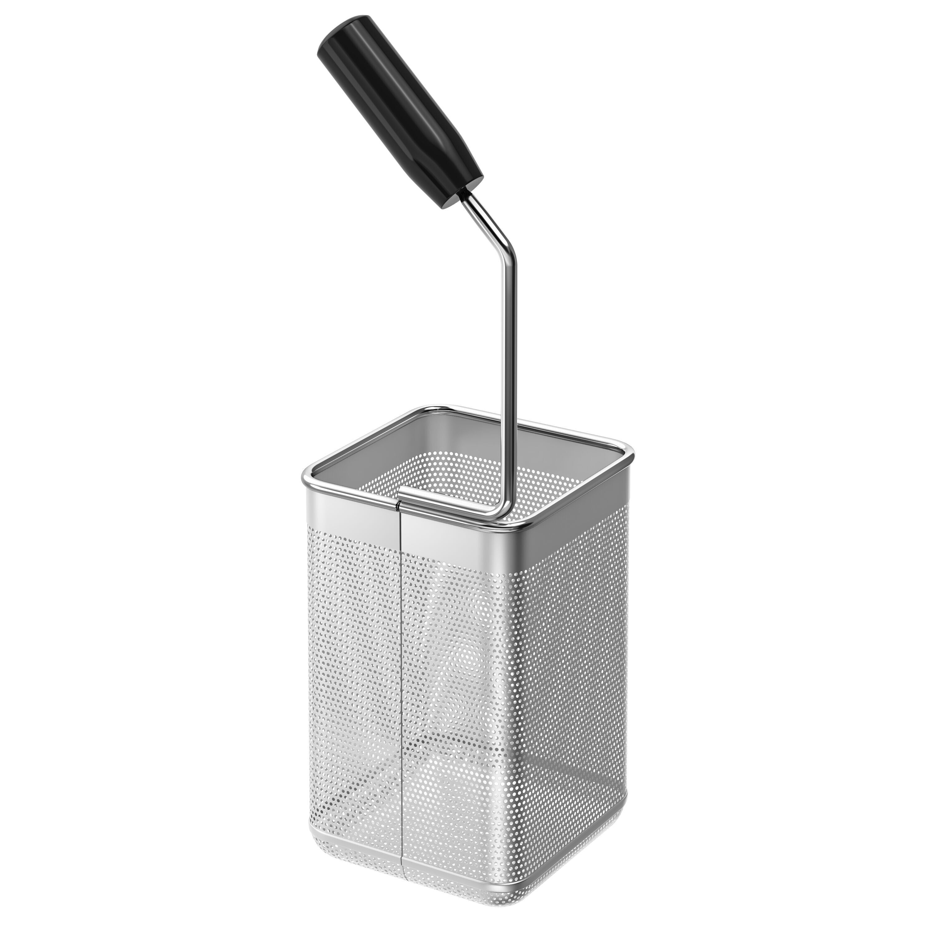 GN 1/6 Panier à pâtes - 140x140x250mm - Inox - GN 1/6 - avec poignée ergonomique - pour cuiseur à pâtes - Série Mario - Norme CE