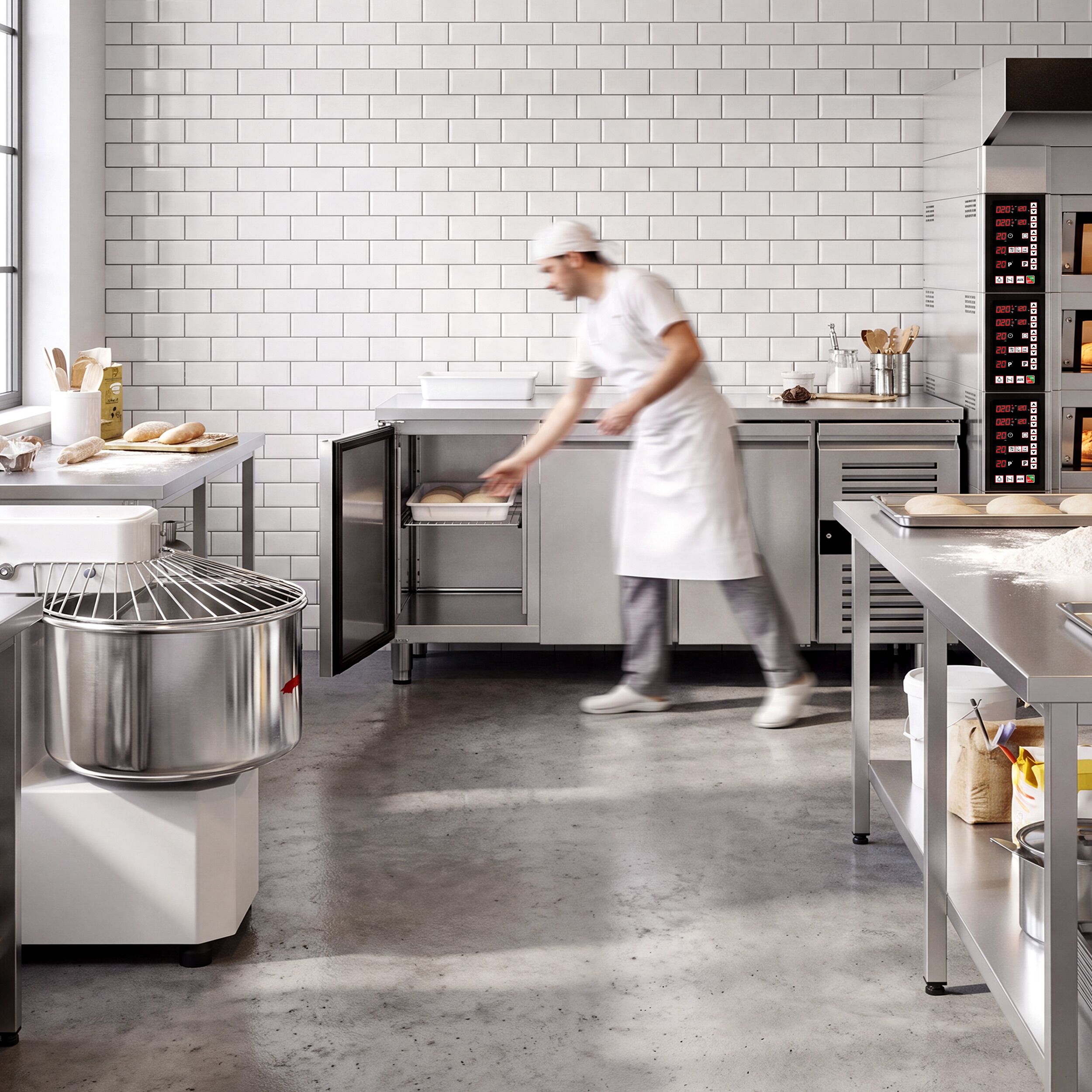 Bakery Counter Fridge PREMIUM - 2020x800mm - with 3 doors - capacity 456 litres