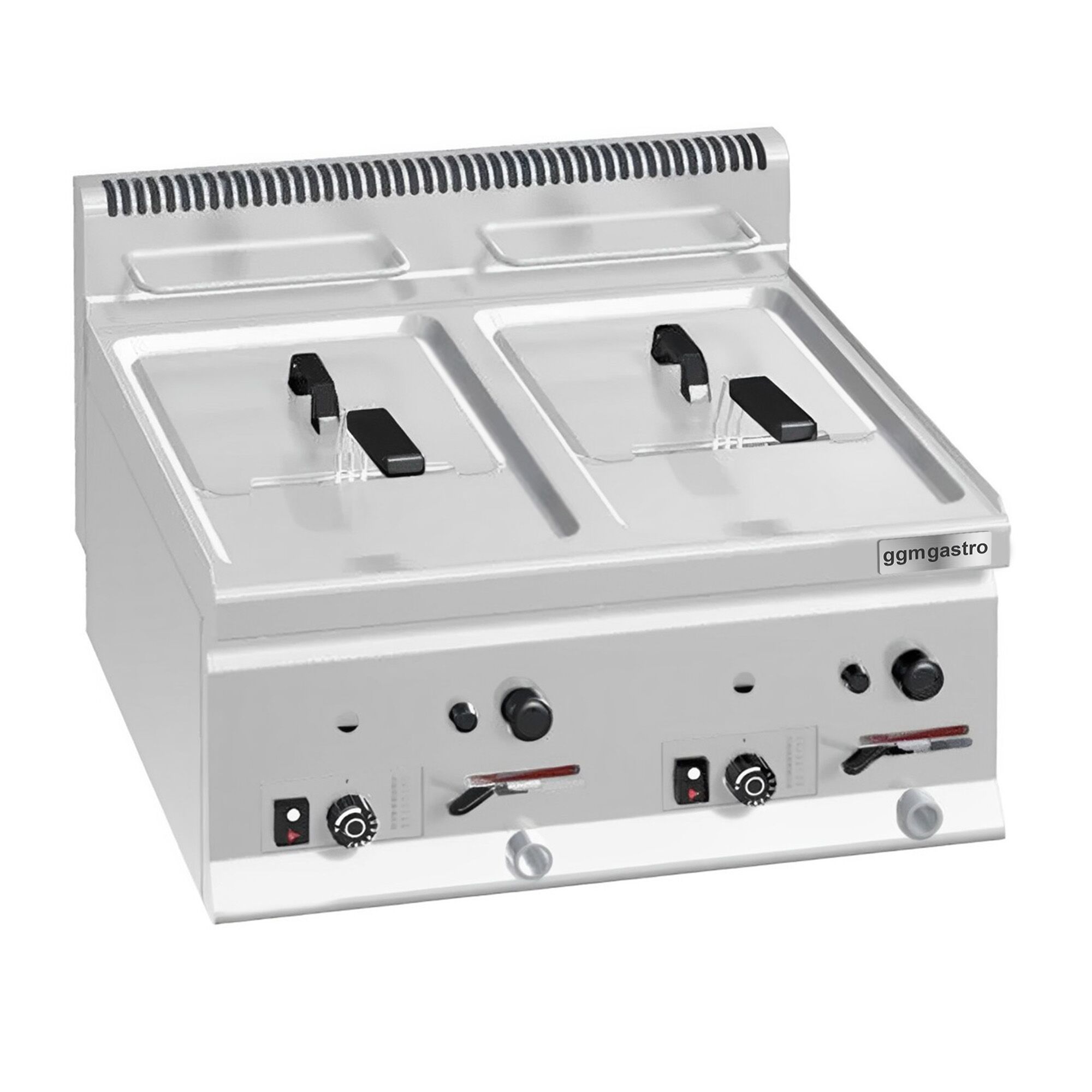 Friteuse à gaz double - 8 + 8 litres - 13,2 kW