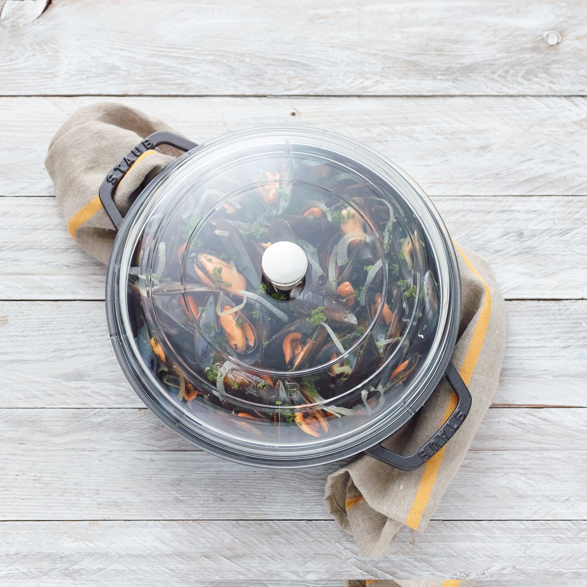 STAUB | Glass Lid – Pan Lid - Oven & Dishwasher Safe - Nickel-Plated Knob - Ø 30 cm