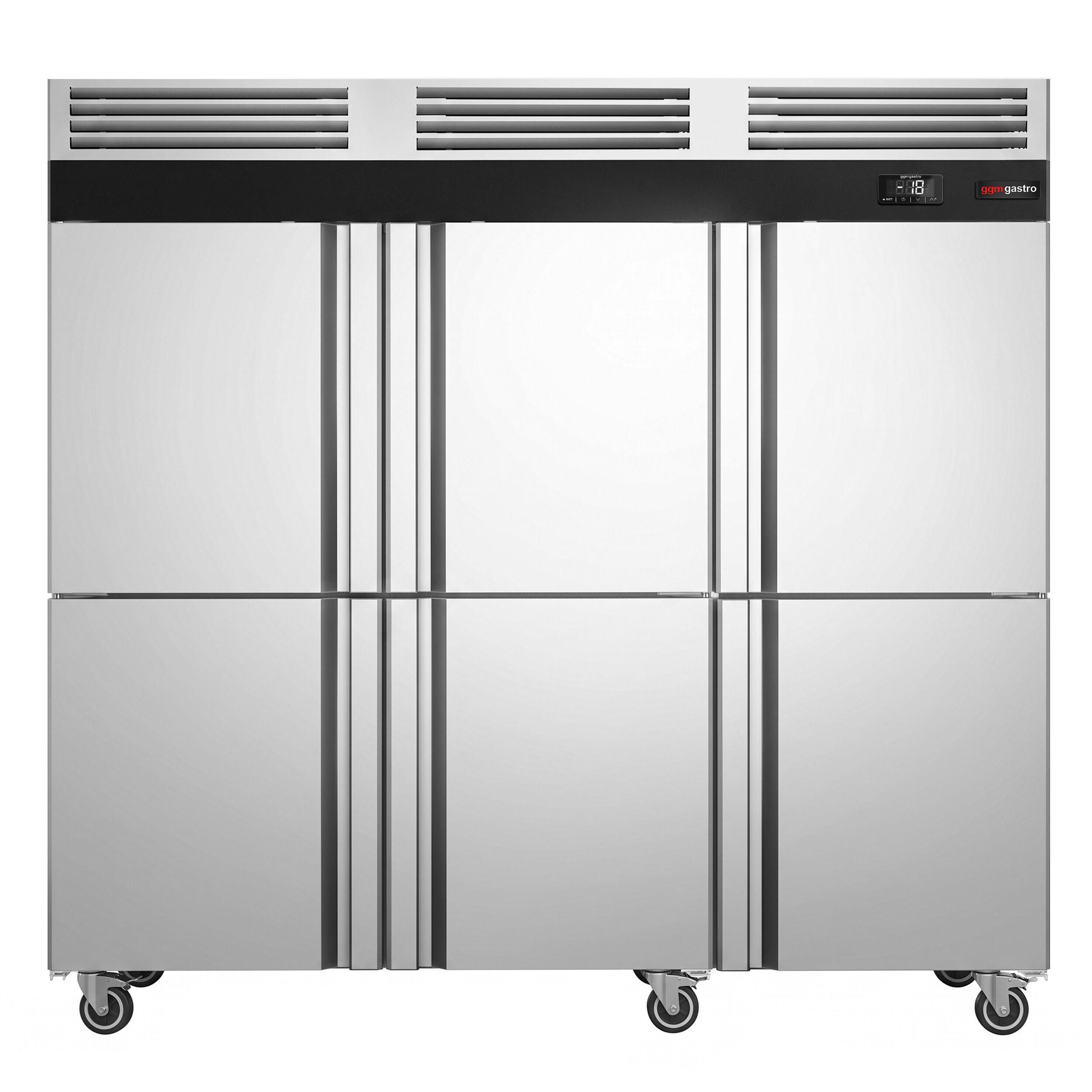 Storage freezer - Stainless steel ECO - GN 1/1 - 2500 litres - with 6 half doors