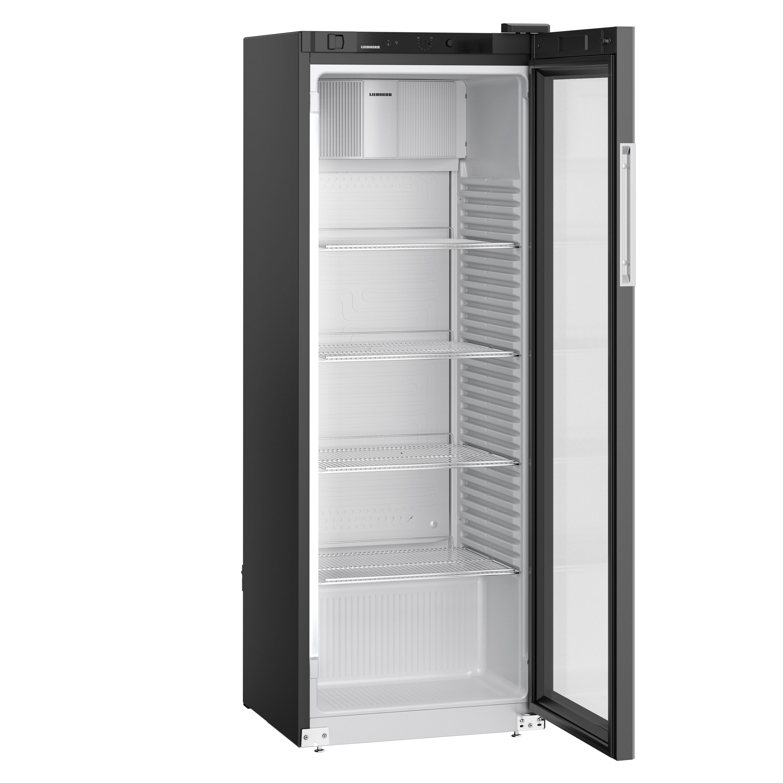 LIEBHERR | Kühlschrank PERFORMANCE - 347 Liter - Innen Kunststoff - mit 1 Glastür - Schwarz